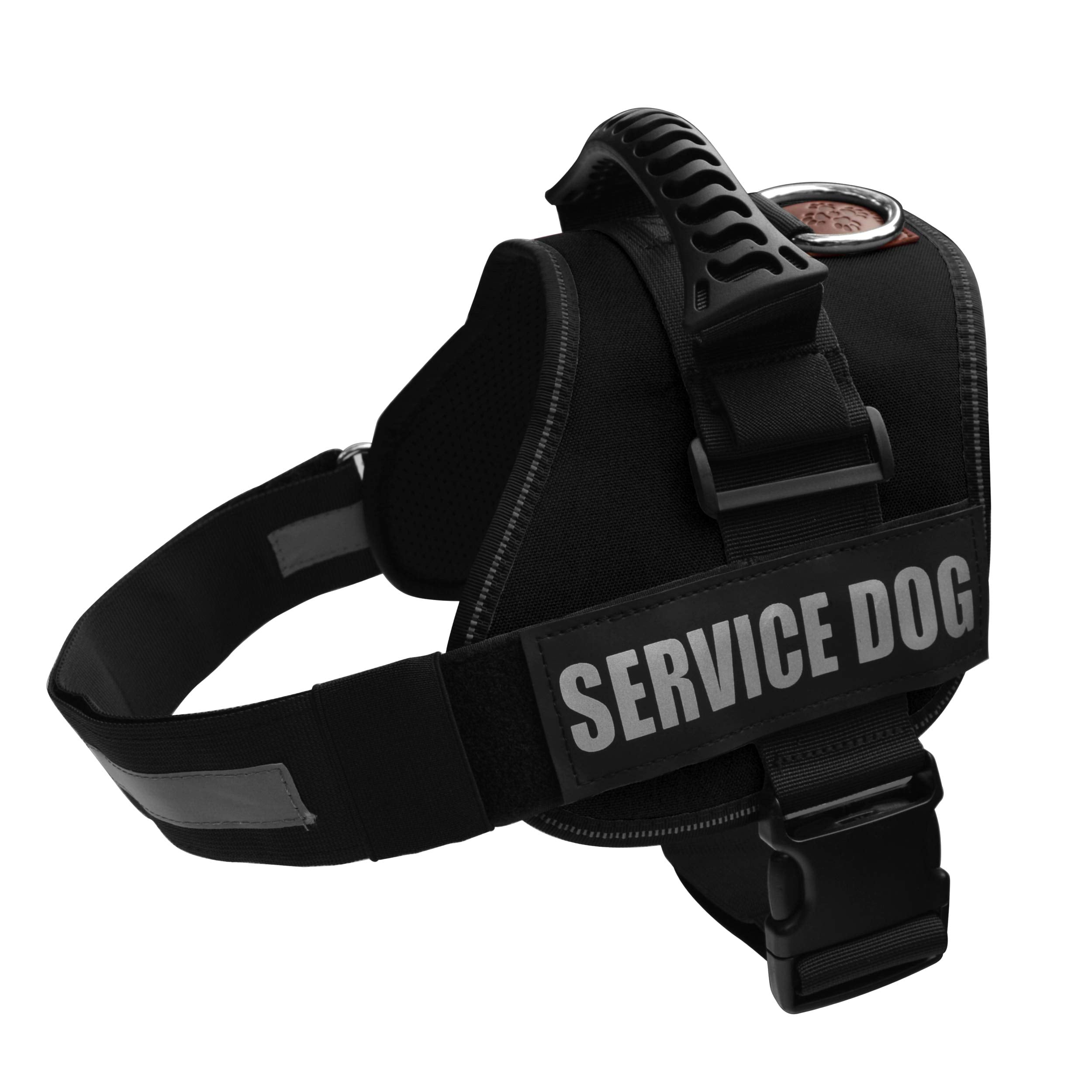 Albcorp Service Dog Vest Harness - Reflective - Woven Polyester And Nylon, Comfy Mesh Padding - Sizes From Xxs To Xl - Service Dog Patches Included. Maroon, Medium