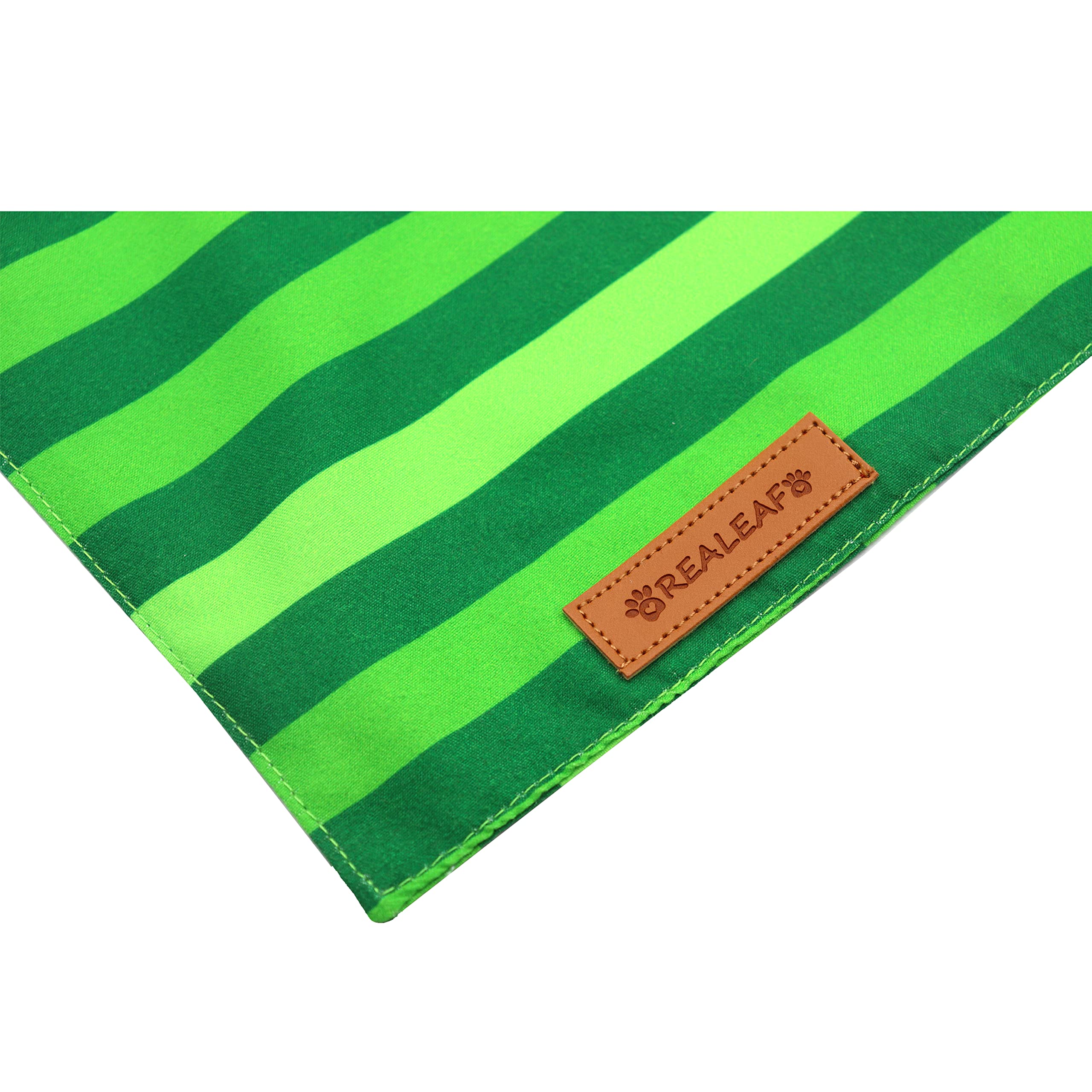 Realeaf St. Patrick'S Day Dog Bandanas 2 Pack, Triangle Reversible Pet Scarf For Boy And Girl, Premium Durable Fabric, Multiple