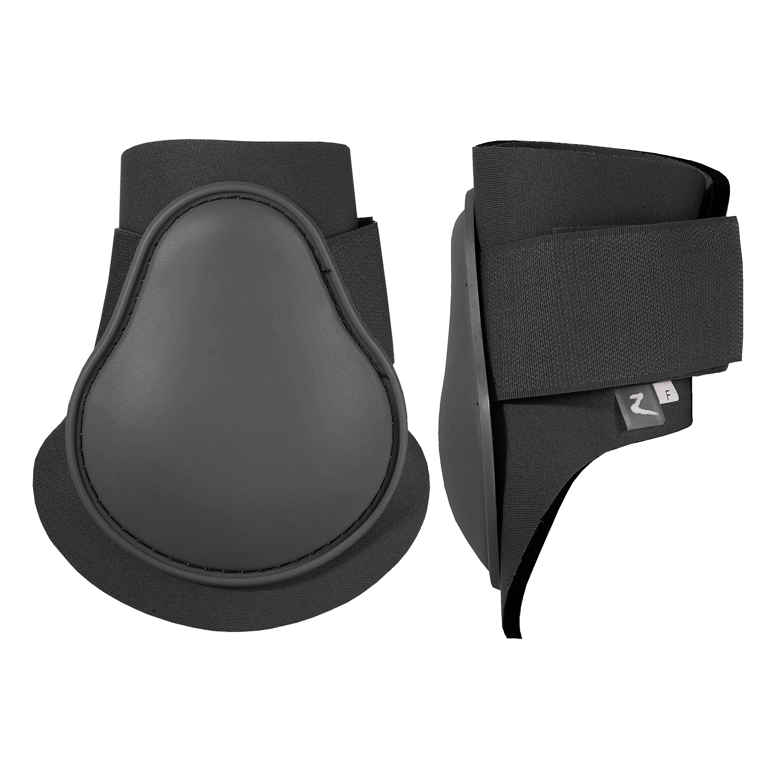 HORZE Chicago Fetlock Rear Boots | Lightweight, Adjustable, Jumping Horse Boots (Pair) - Black - Pony