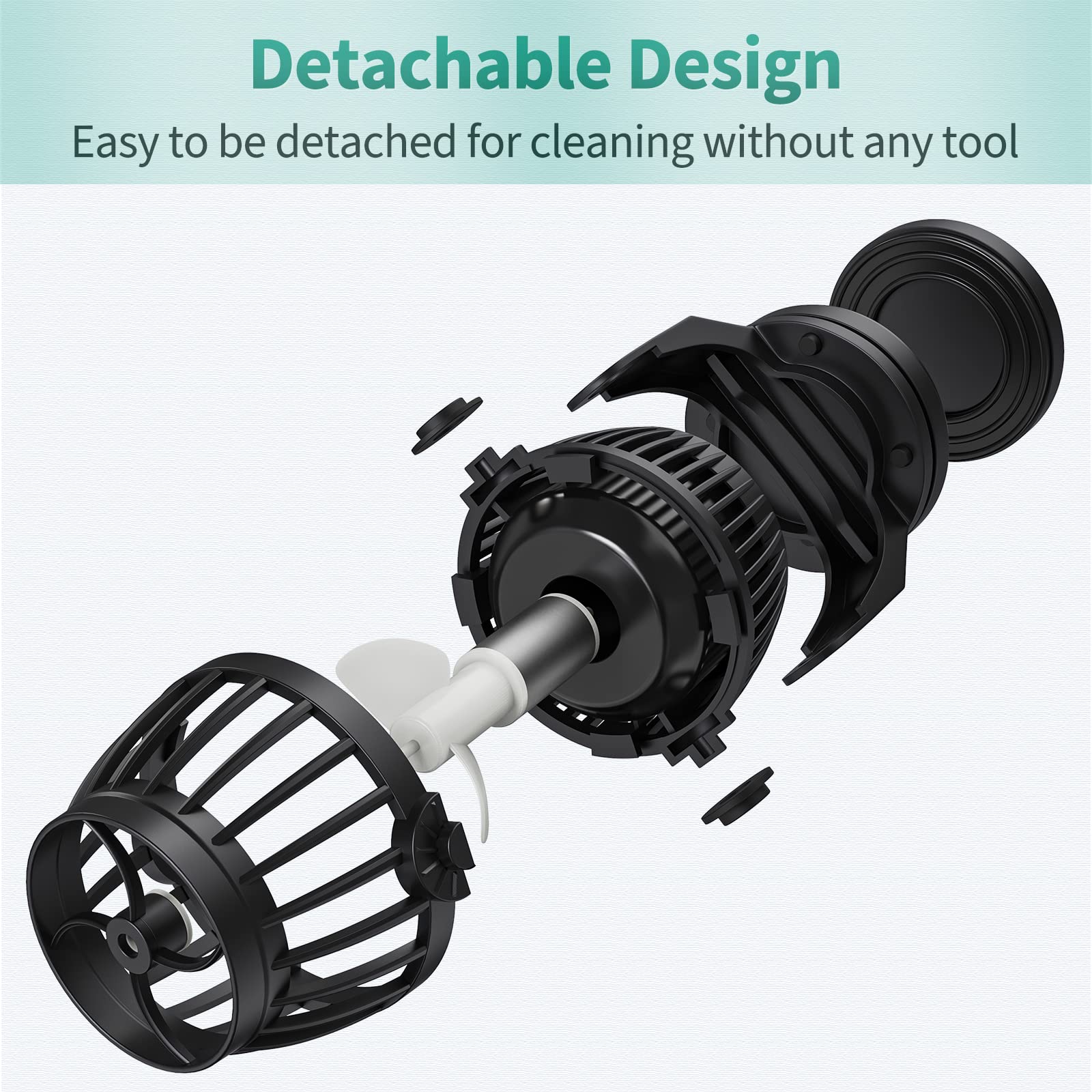 Uniclife Aquarium Wave Maker for 120-300 Gallon Fish Tanks 3400 GPH Adjustable Circulation Pump with Controller and Strong Magne