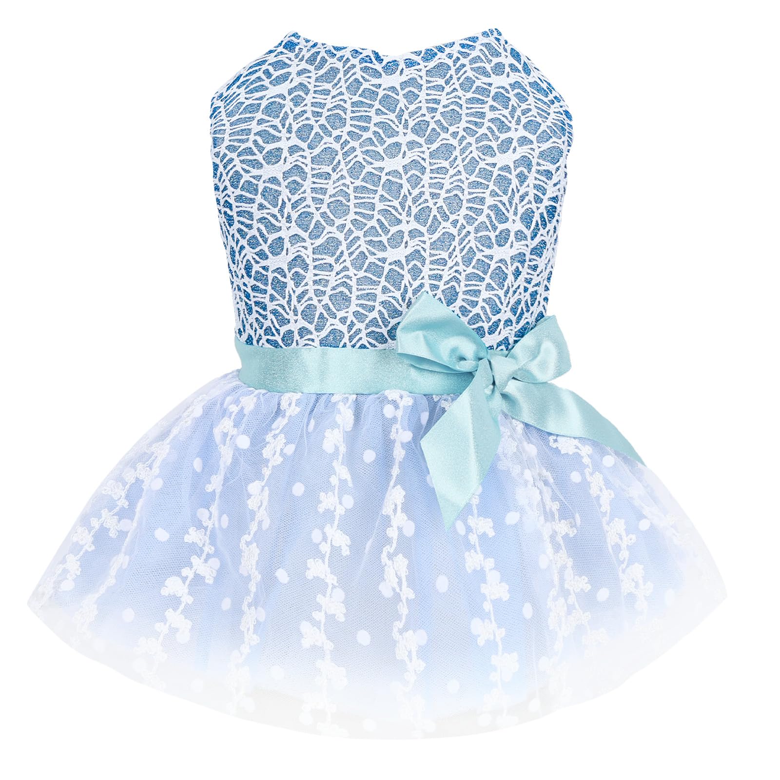 Cutebone Dog Birthday Dress Girl Puppy Skirt Tutu Cat Wedding Outfit Pet Party Clothes For Small Dogs Costume Dd22Xxs