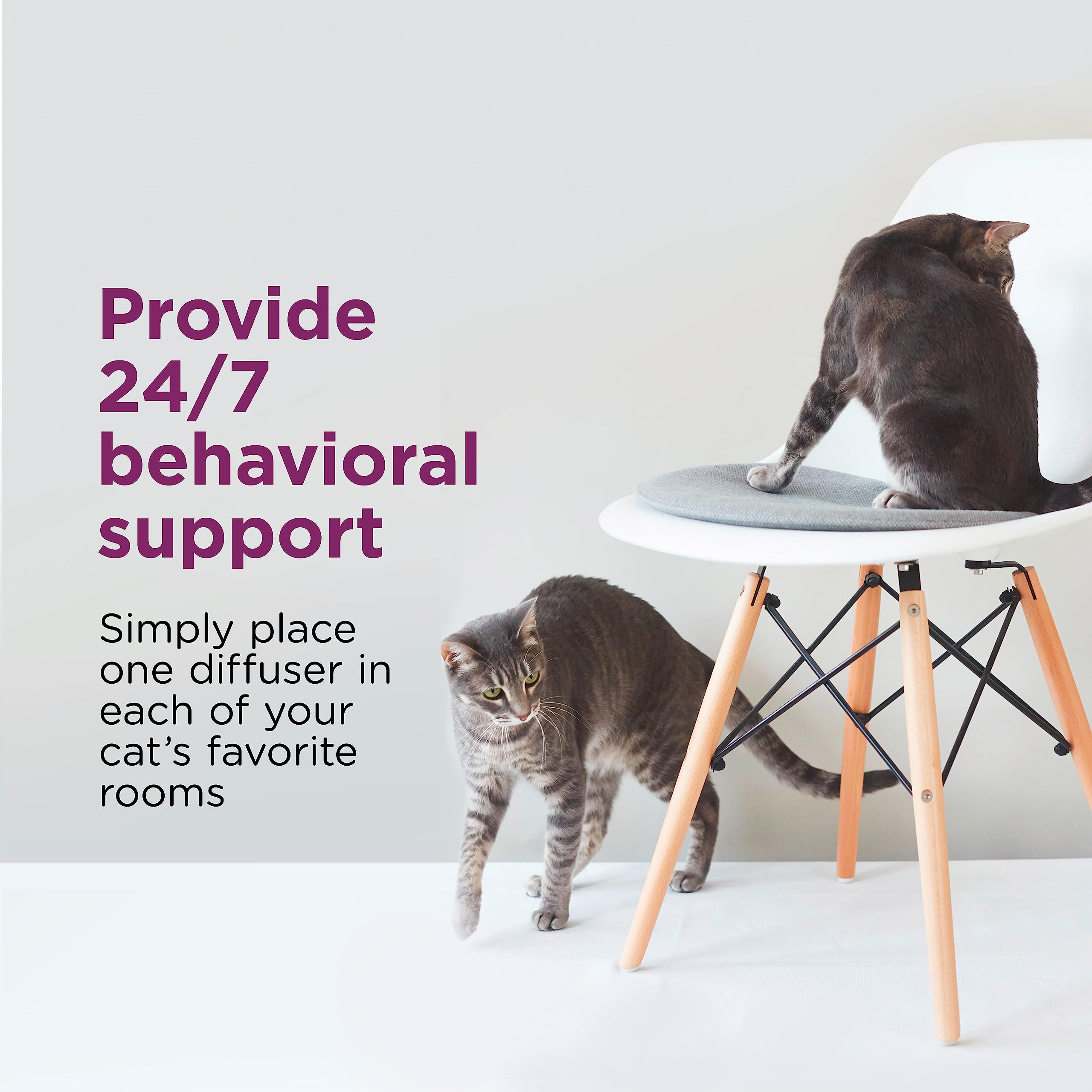 Comfort Zone Multi-Cat Pheromone Diffuser: 60 Day Starter Kit (1 Diffuser & 2 Refills)