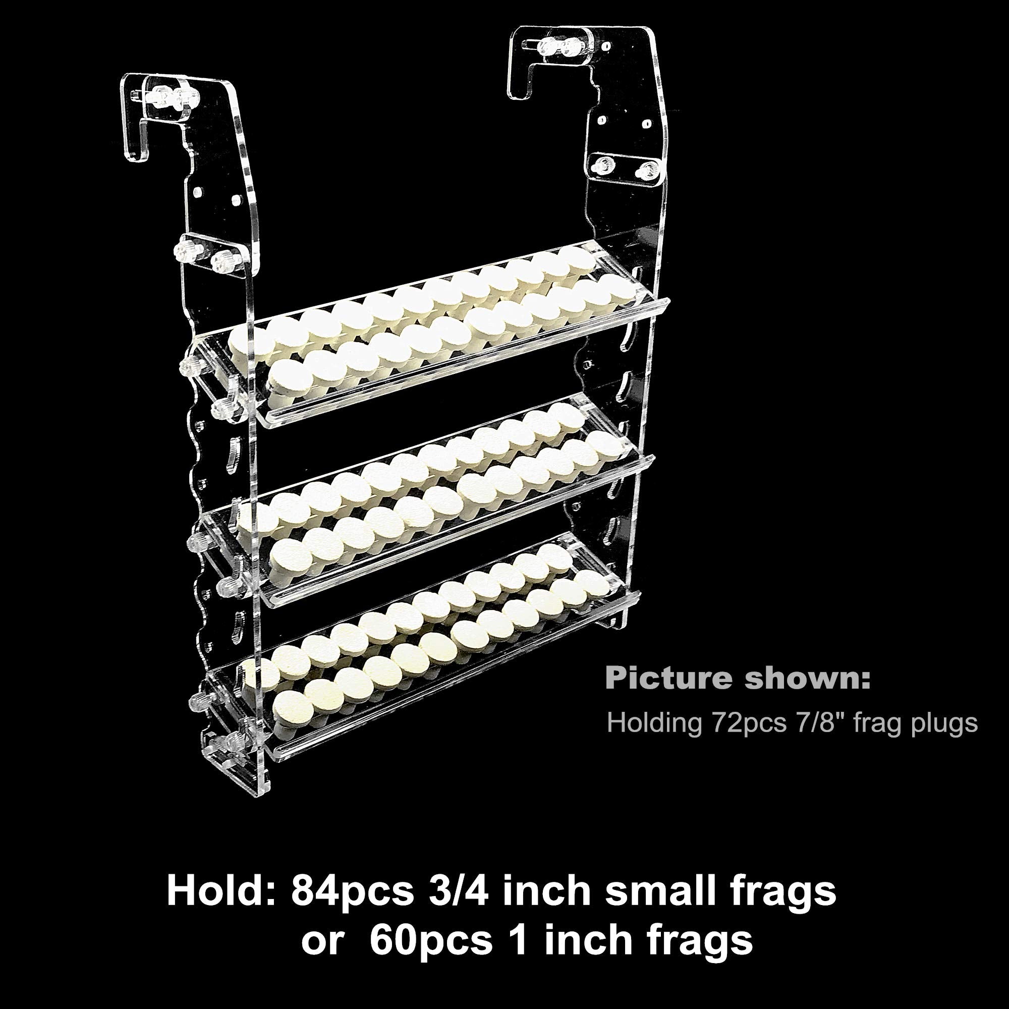 Reefing Art Vertical Frag Rack Holds Up To 84 Coral Frag Plugs Hang On Back (Large)
