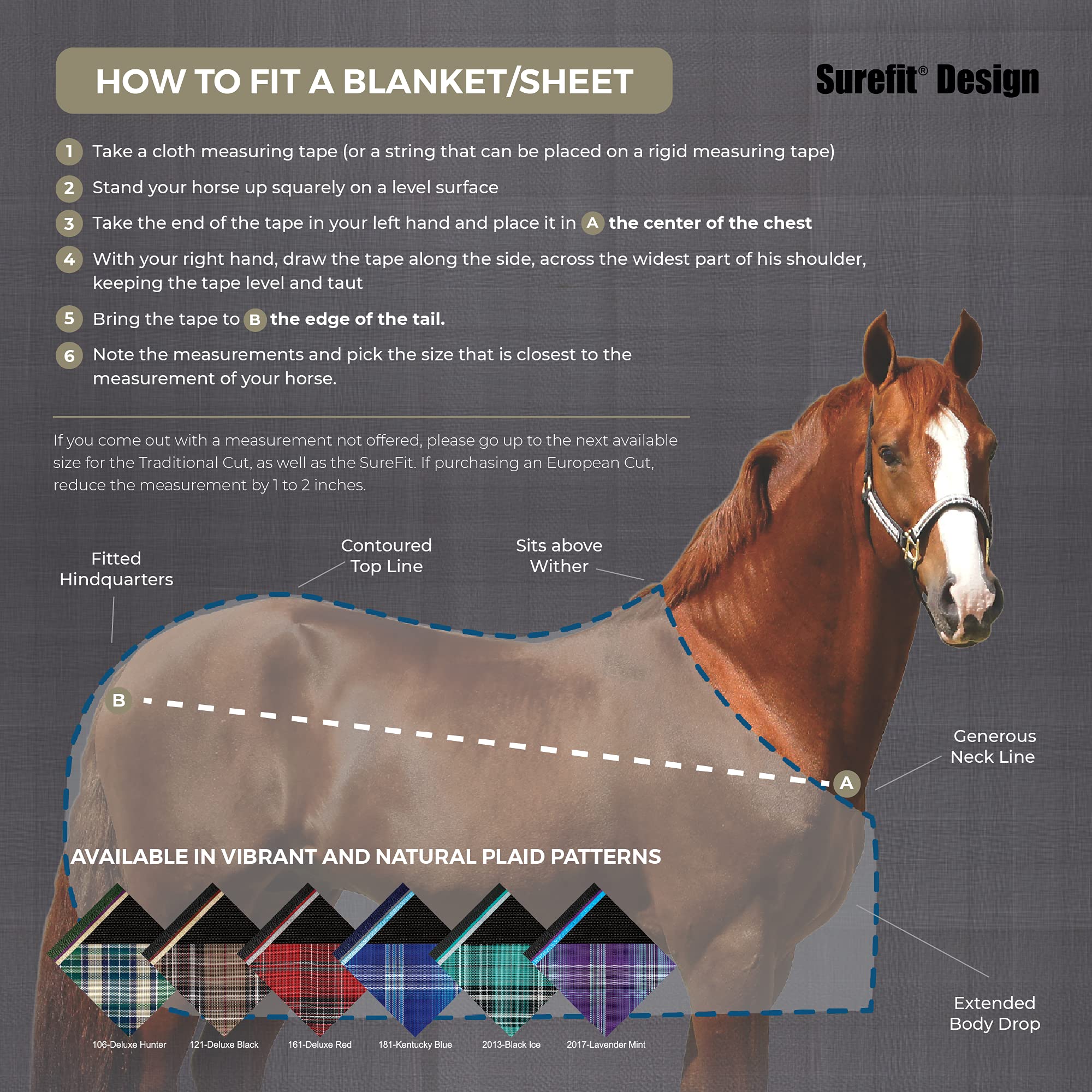 Kensington Breathable And Uv Protective Sheet Surefit All Season Protection For Horse - 75'', Deluxe Black