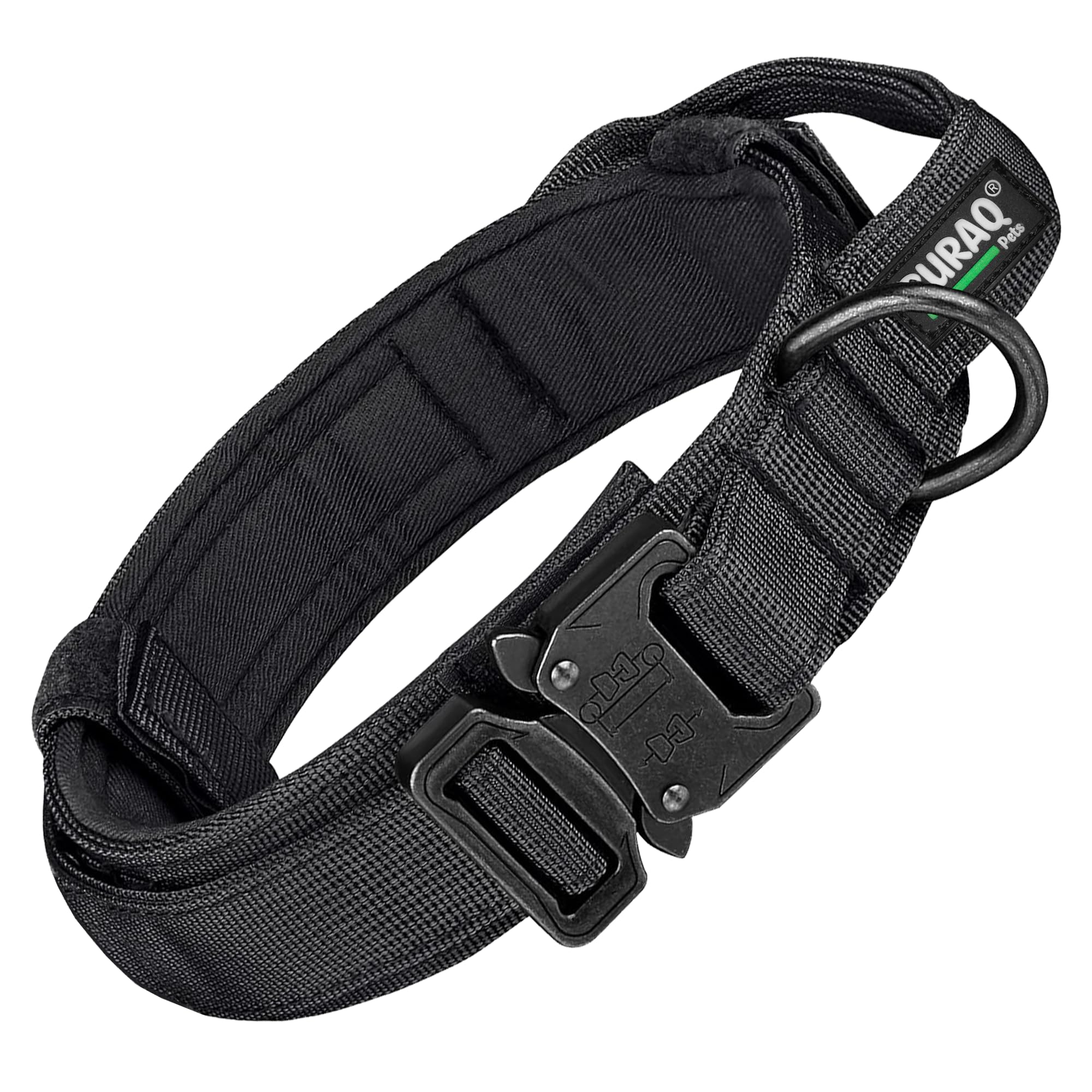 Buraq Pets Tactical Dog Collar Adjustable For Medium & Large Dogs L