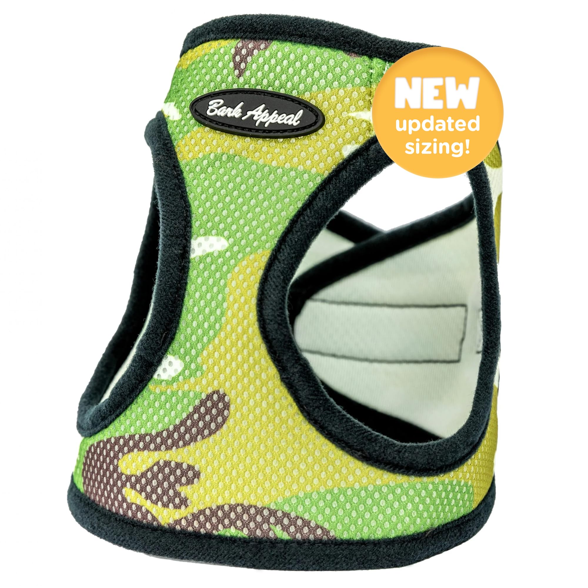Bark Appeal Step-in Dog Harness, Mesh Vest for Small Dogs, Camouflage, Adjustable Non-Choking Fit - Model CMEW-S