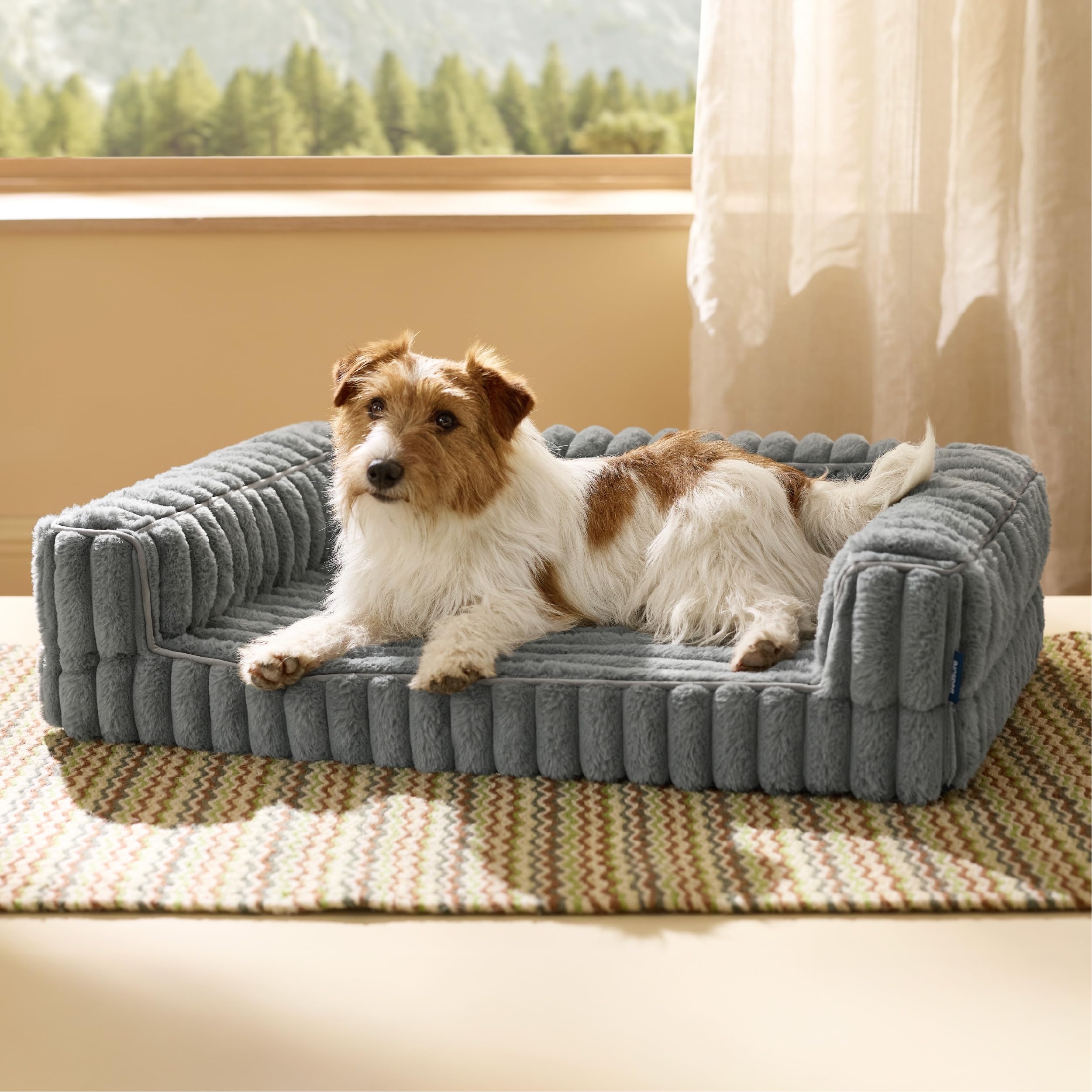 Bedsure Orthopedic Dog Bed for Medium Dogs, Waterproof Memory Foam Medium Pet Beds with Sides, Non-Slip Bottom and Egg-Crate Foa