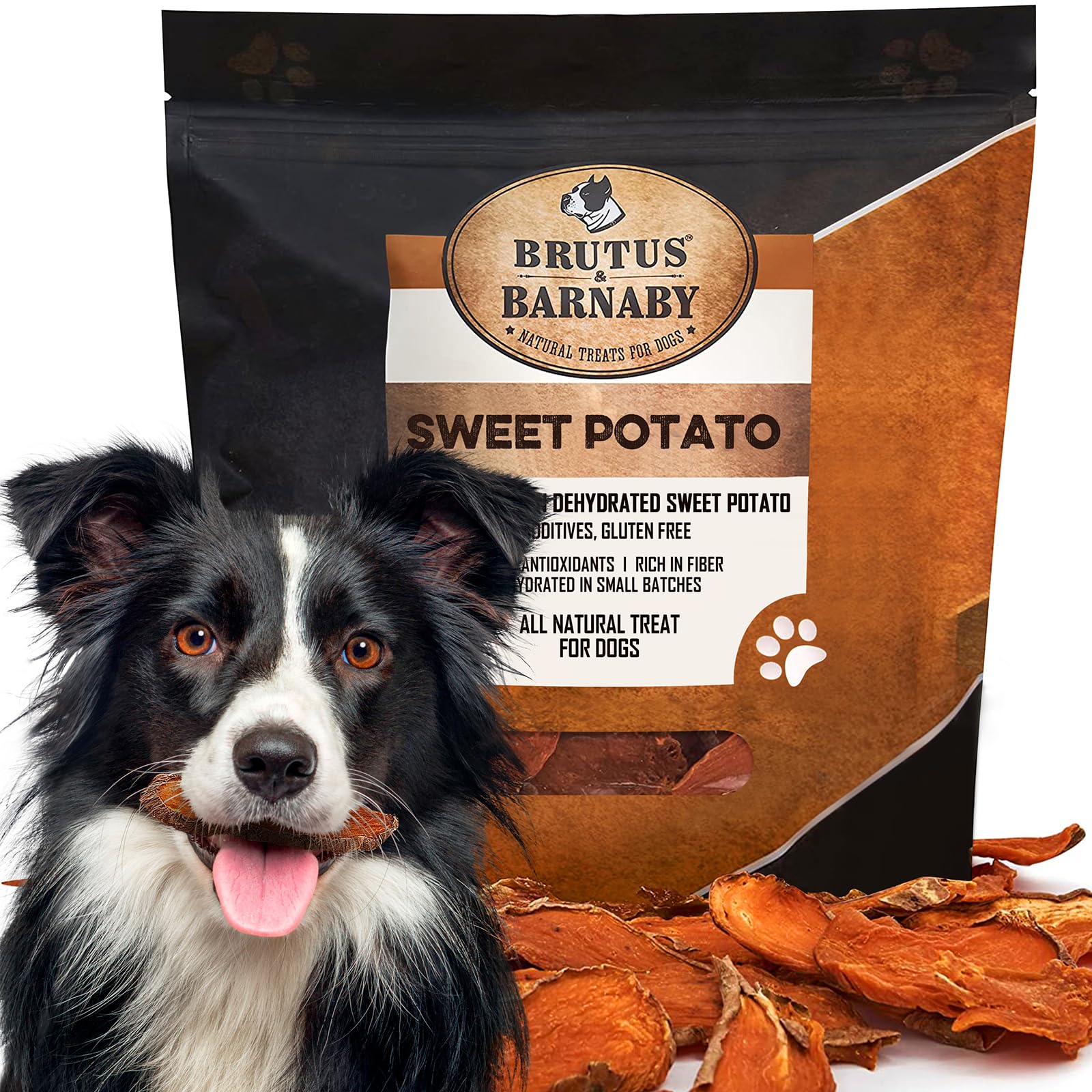 Sweet Potato Slices For Dogs - Single Ingredient Grain Free Dog Treats, Best High Anti-Oxidant Healthy 100% Natural Thick Cut Dr