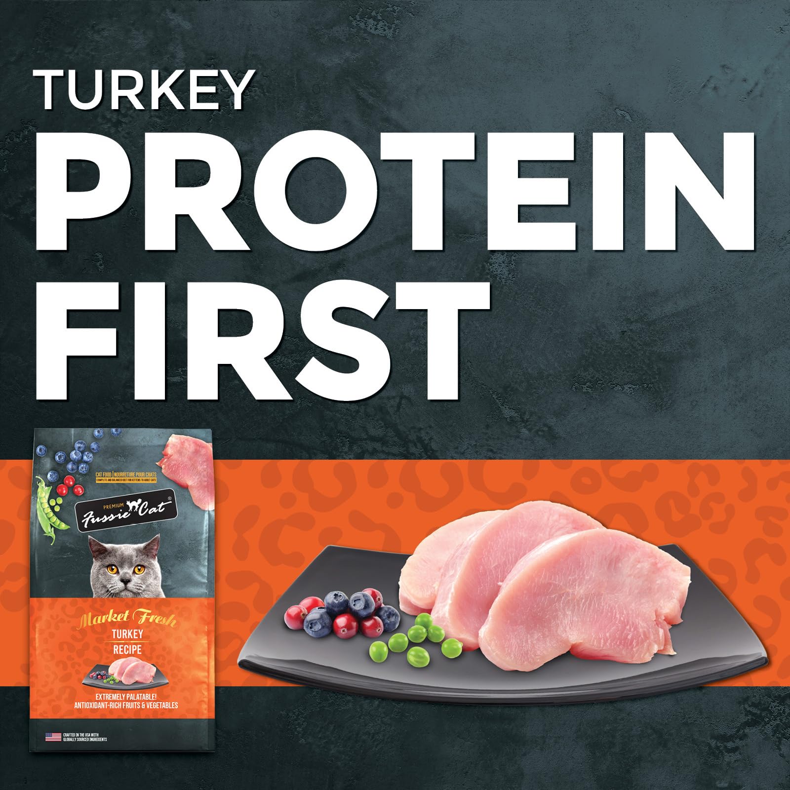 Fussie Cat Market Fresh Turkey Recipe Dry Cat Food, 3.5lb Bag