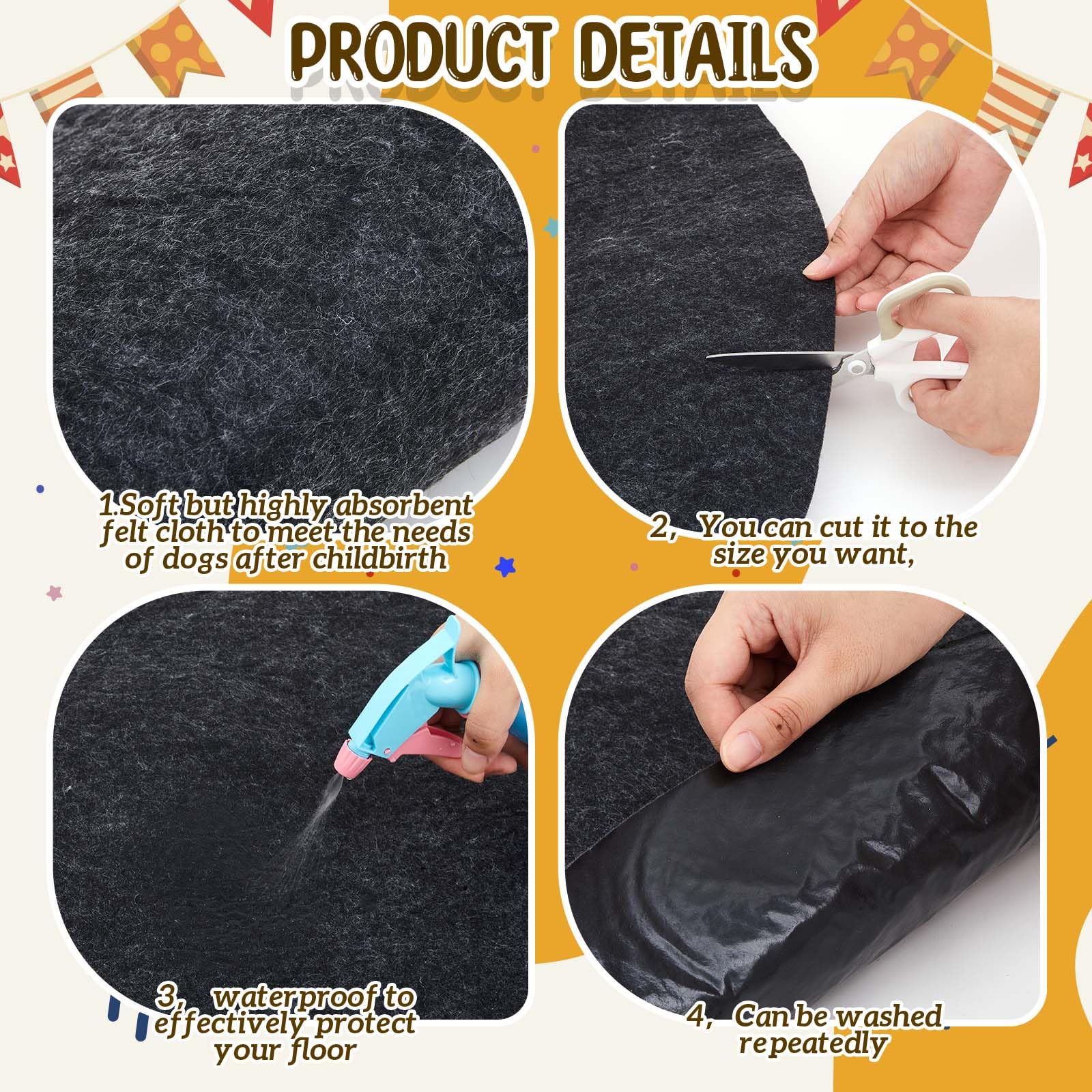 Smoothnovelty 2 Pack Whelping Pads Washable And Waterproof, Reusable Pet Training Mat, Pee Pads For Dogs, Fast Absorbing, Non Sl