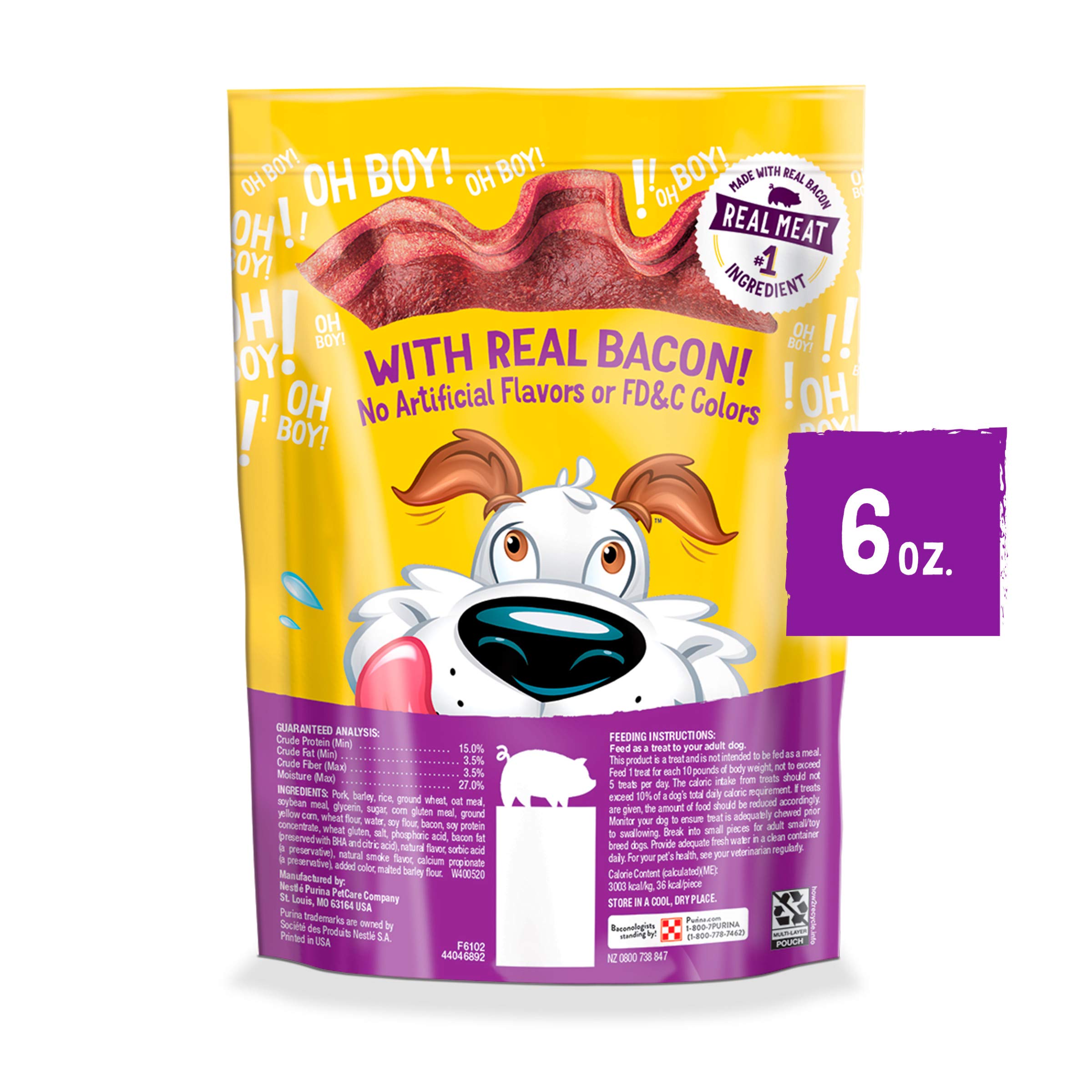 Purina Beggin Strips Dog Treats, Original With Bacon Flavor - 6 oz. Pouch