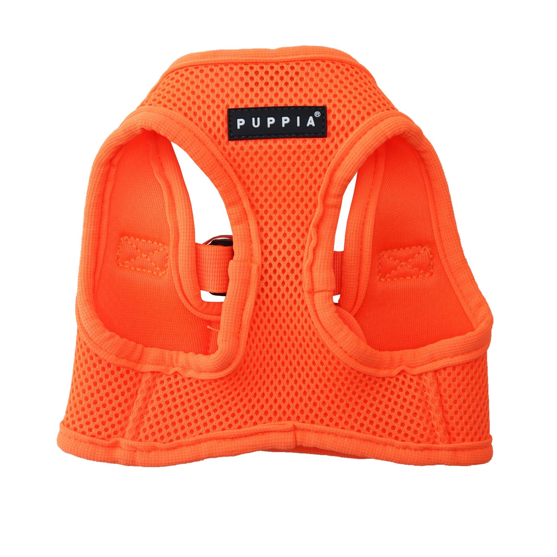 Puppia Neon Soft Vest Harness Step-in No Choke No Pull Walking Training for Small and Medium Dog, Orange, Small