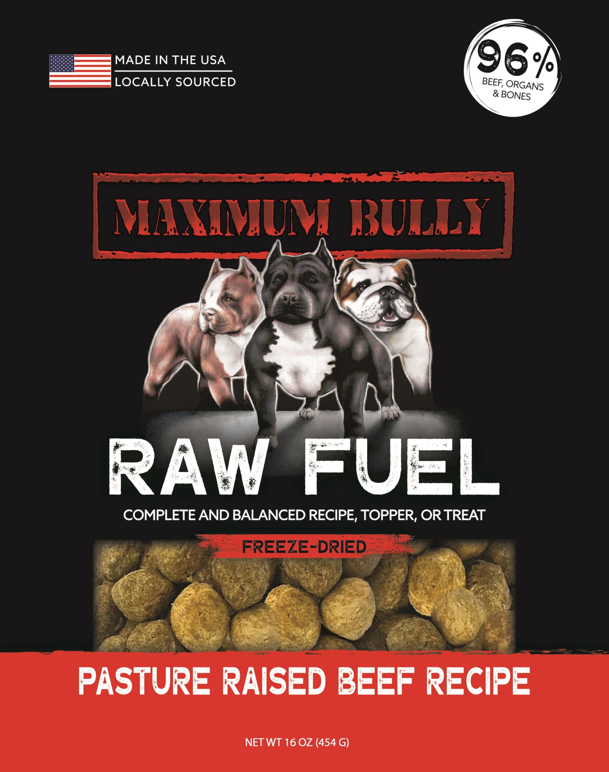 RAW Fuel Maximum Bully Freeze Dried Beef (16 OZ)