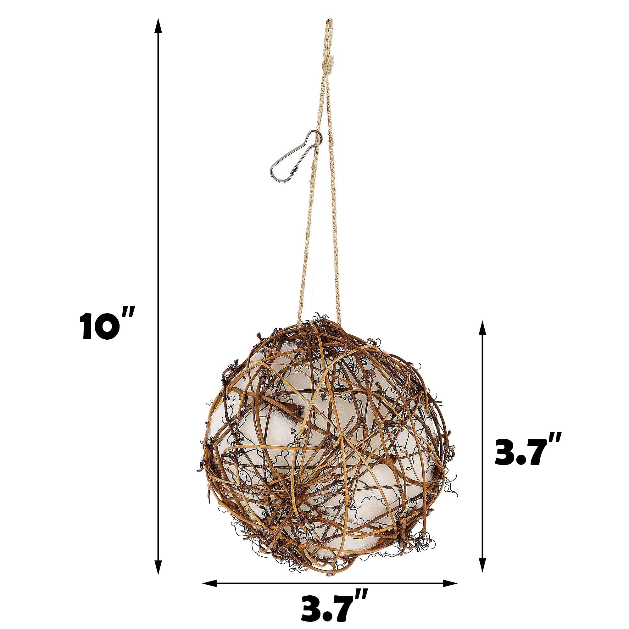 Winemana Set Of 3 Globe Hummingbird Nesters, Full Of Bird Nesting Materials, Design For Bird Lovers, Idea Bird Gifts In Outdoor
