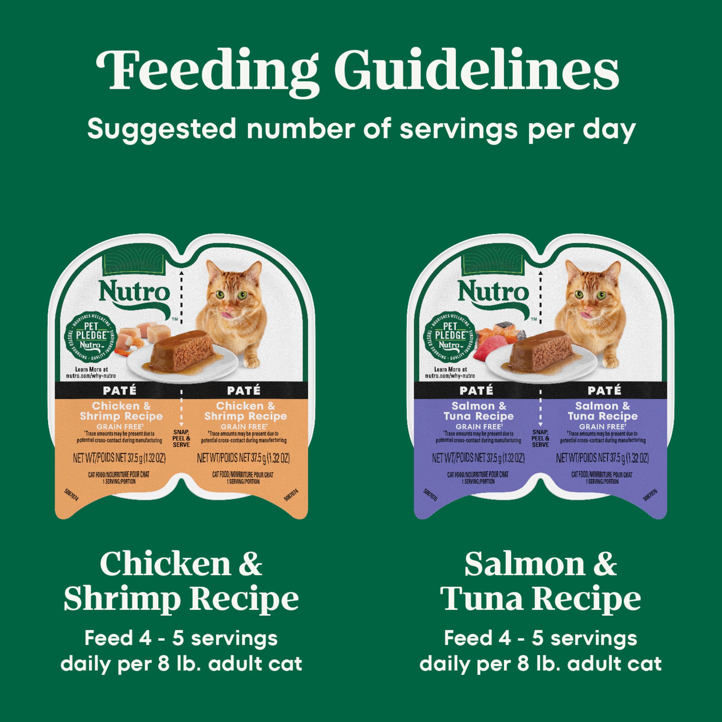 Nutro Wet Cat Food Pat   Multipack: Salmon & Tuna; Chicken & Shrimp; 2.64 oz Trays (12 Count, Pack of 2)