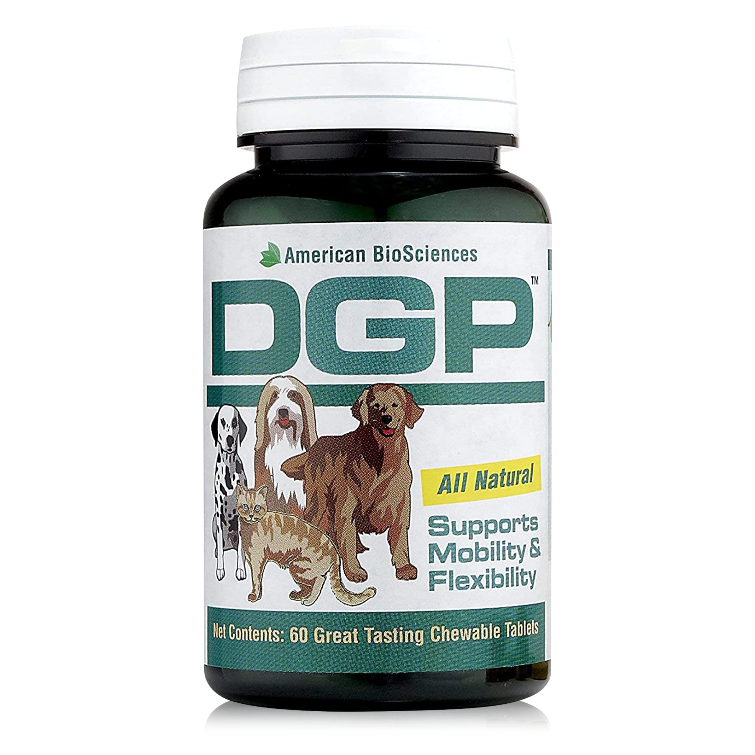 American BioSciences DGP All-Natural Joint Supplement for Dog Hip & Joint Support with Turmeric, Boswellia Extract, Feverfew - Q