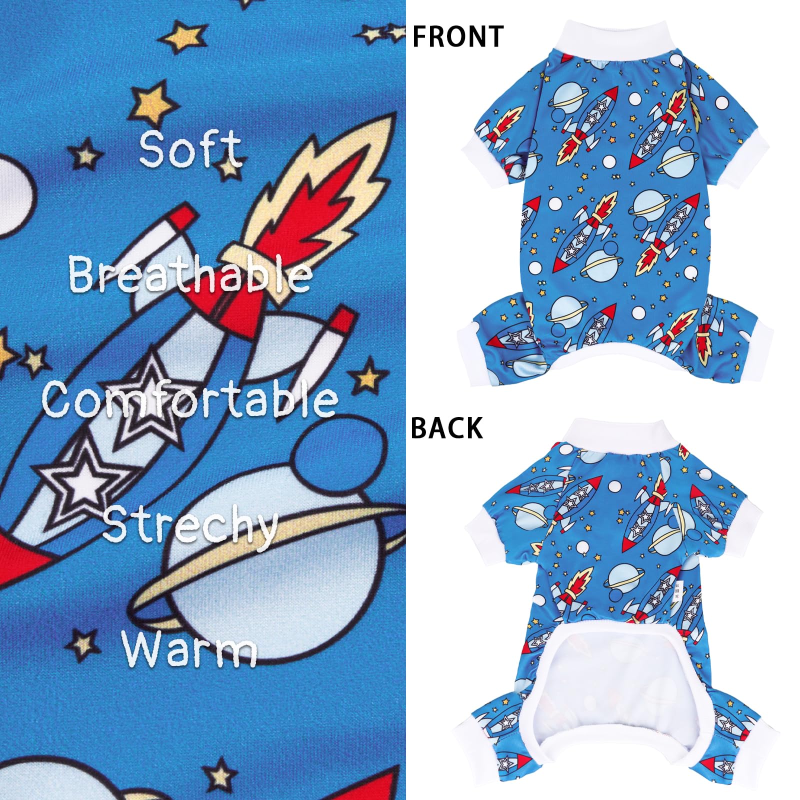 Xpudac Dog Pajamas Clothes For Small Dogs Boy Girl, Dog Pjs Puppy Onesies Outfits Pet Clothes For Dog Cat Christmas Pajamas, 4 Styles(Animal, Small)