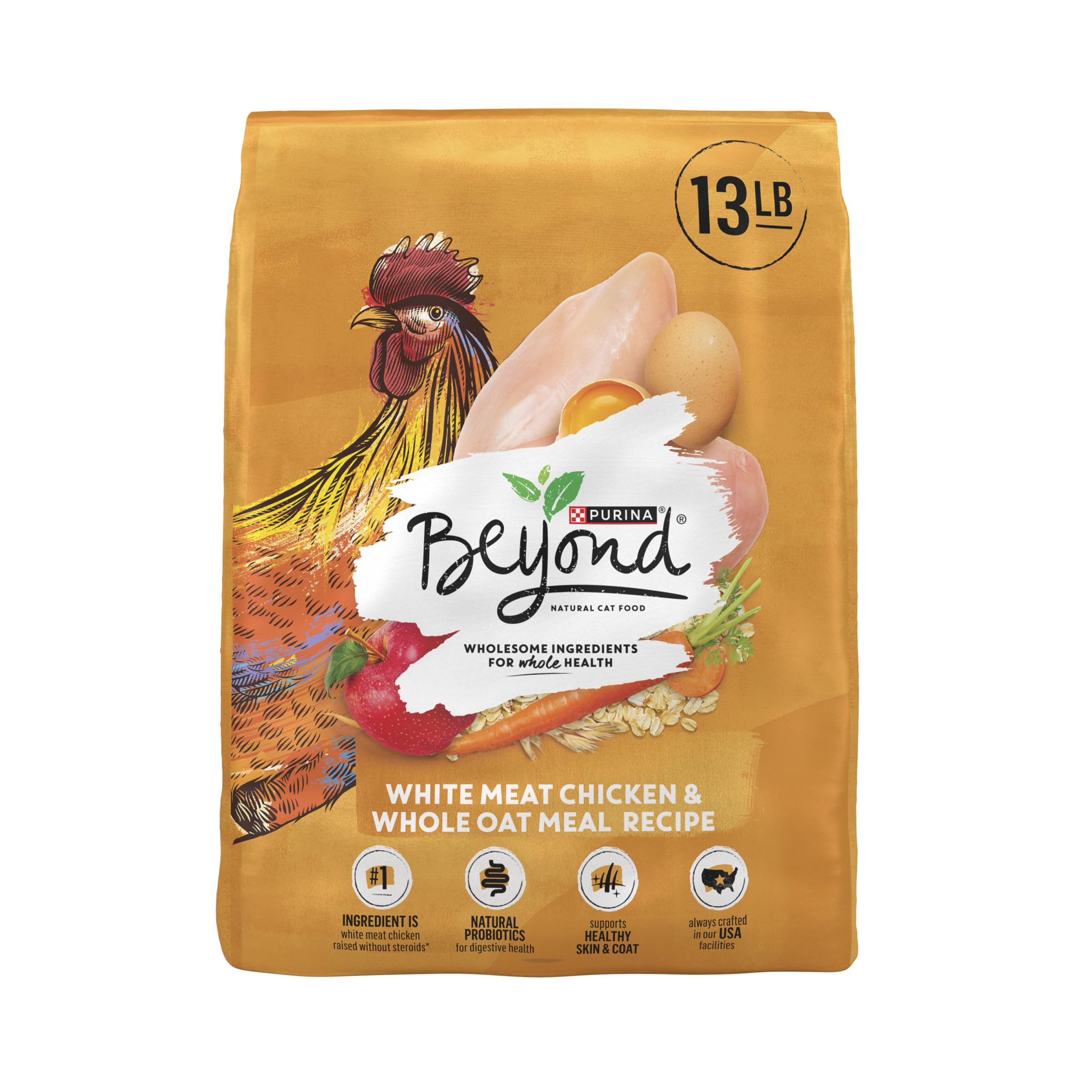 Purina Beyond Natural Dry Cat Food Wholesome Ingredients for Whole Health White Meat Chicken and Whole Oat Meal Recipe - 13 lb. 