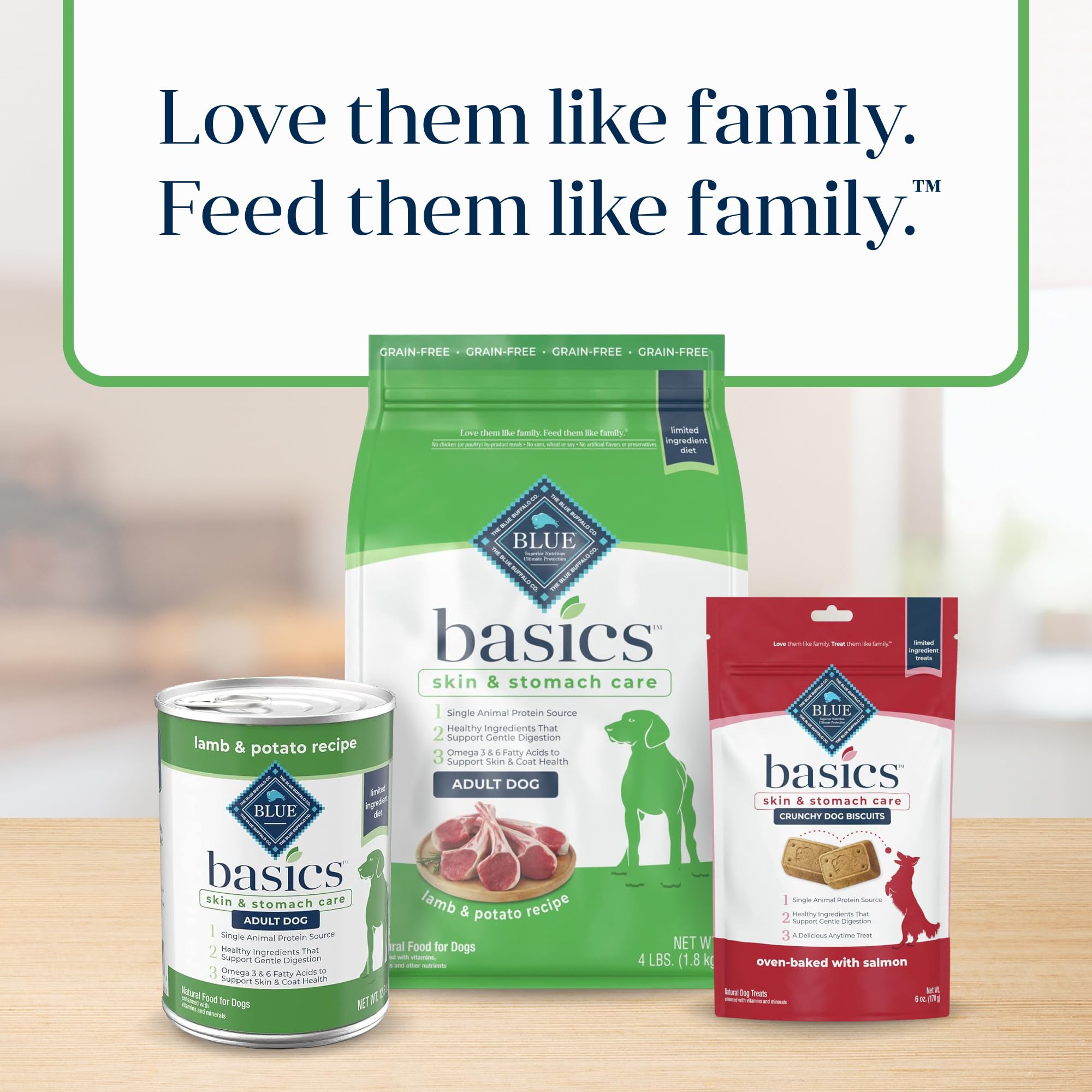 Blue Buffalo Basics Adult Grain-Free Dry Dog Food for Skin & Stomach Care, Limited Ingredient Diet, Made in the USA with Natural