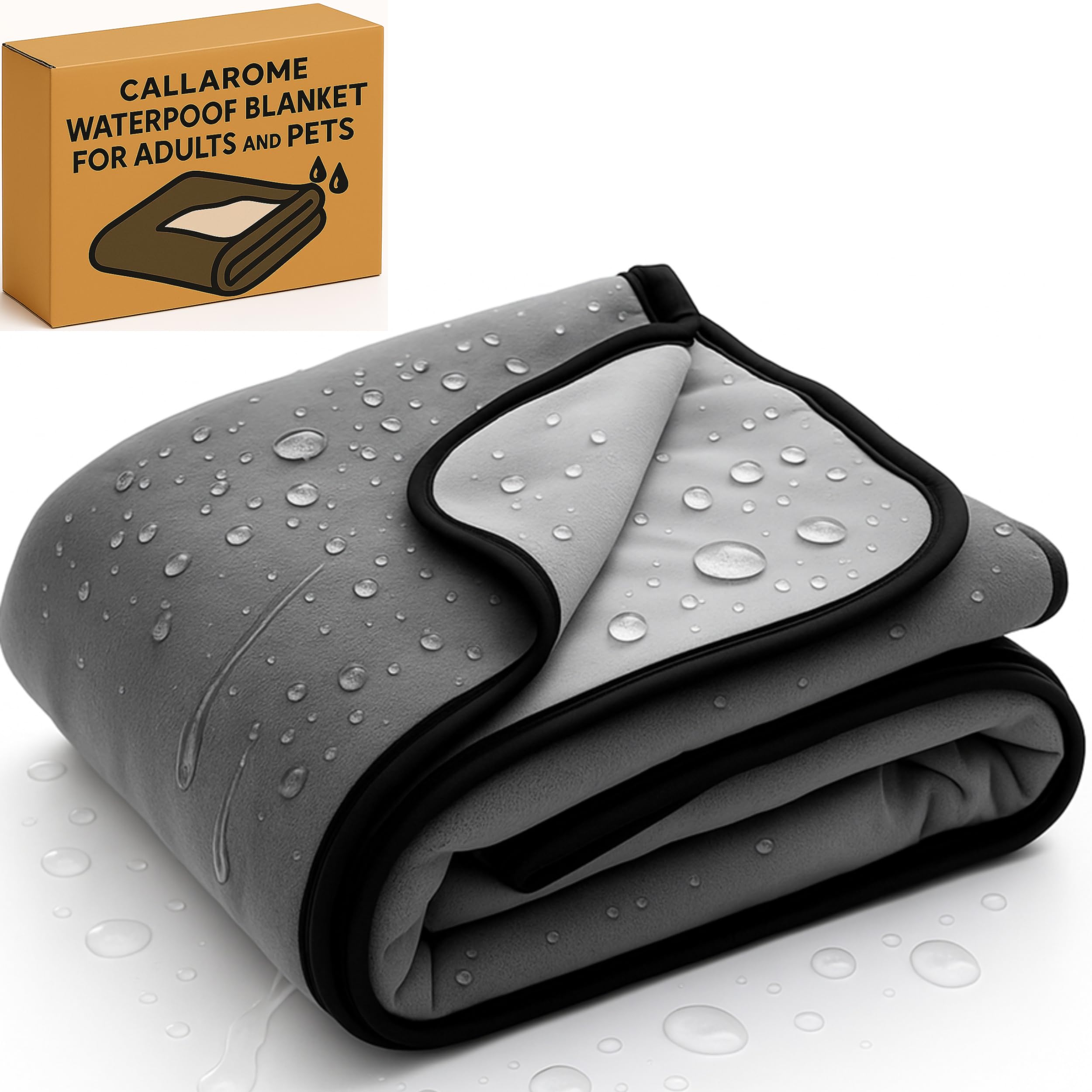 Waterproof Blanket - Multipurpose Blanket for Dogs, Pets or Kids - Soft Reversible Furniture Protector for Bed, Couch, or Dog Cr