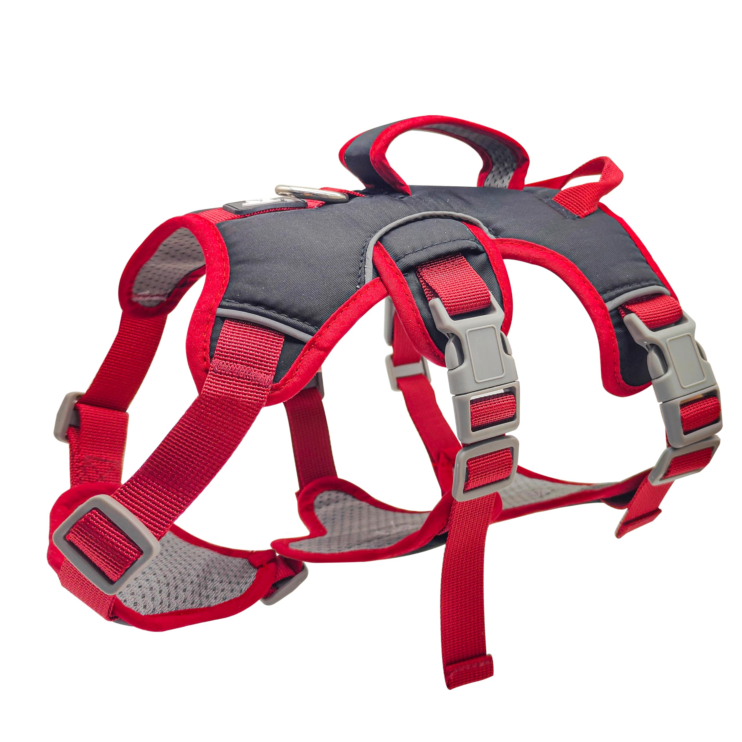 Escape Proof Dog Harness, No Pull Reflective Adjustable Vest With Easy Control Lift Handle, No Choke Soft Padded Breathable Full