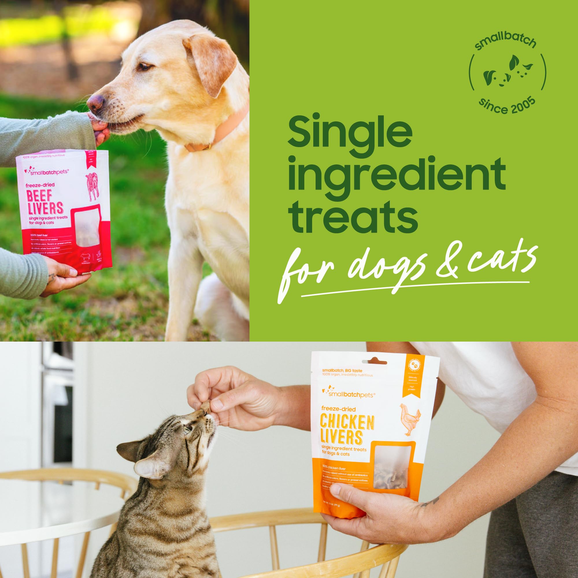 smallbatch Pets Premium Freeze-Dried Turkey Heart Treats for Dogs and Cats, 3.5 oz, Made and Sourced in The USA, Single Ingredie