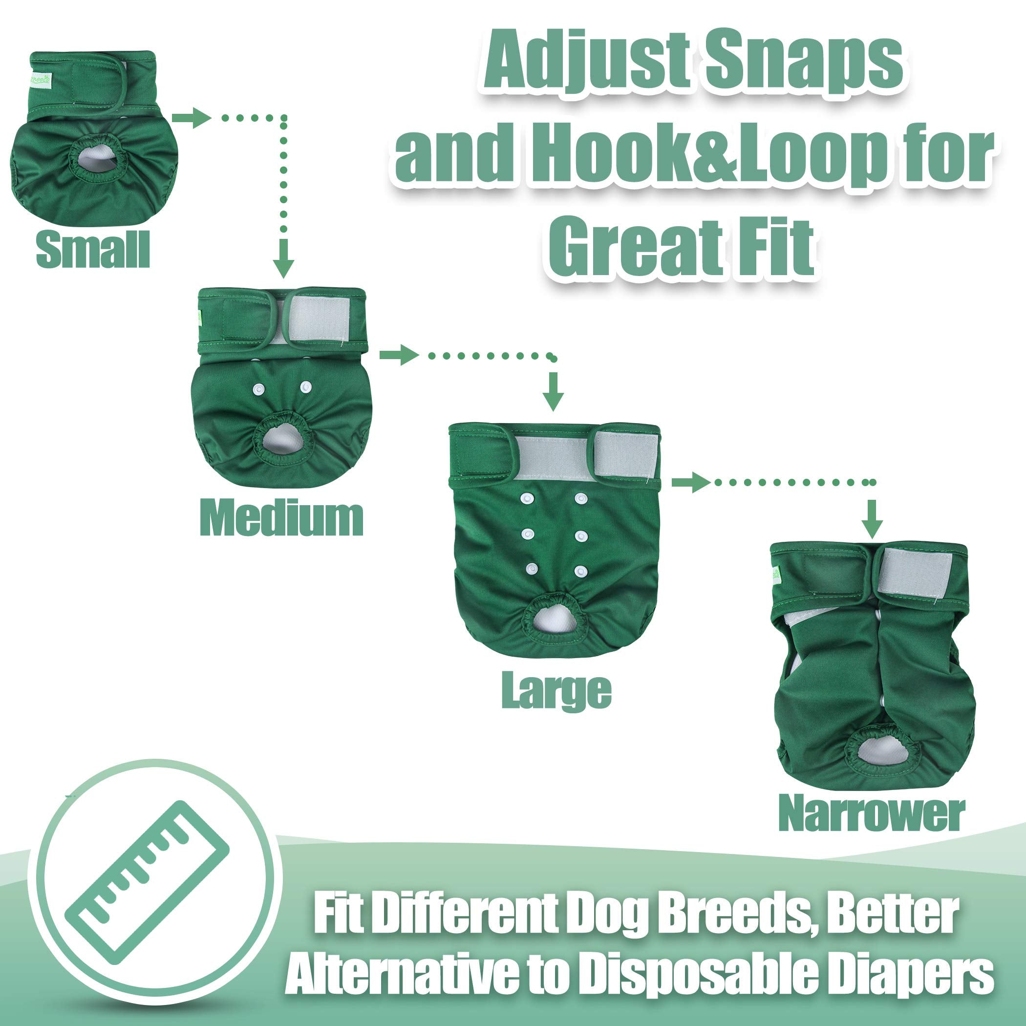 wegreeco Washable Female Dog Diapers (Pack of 3)