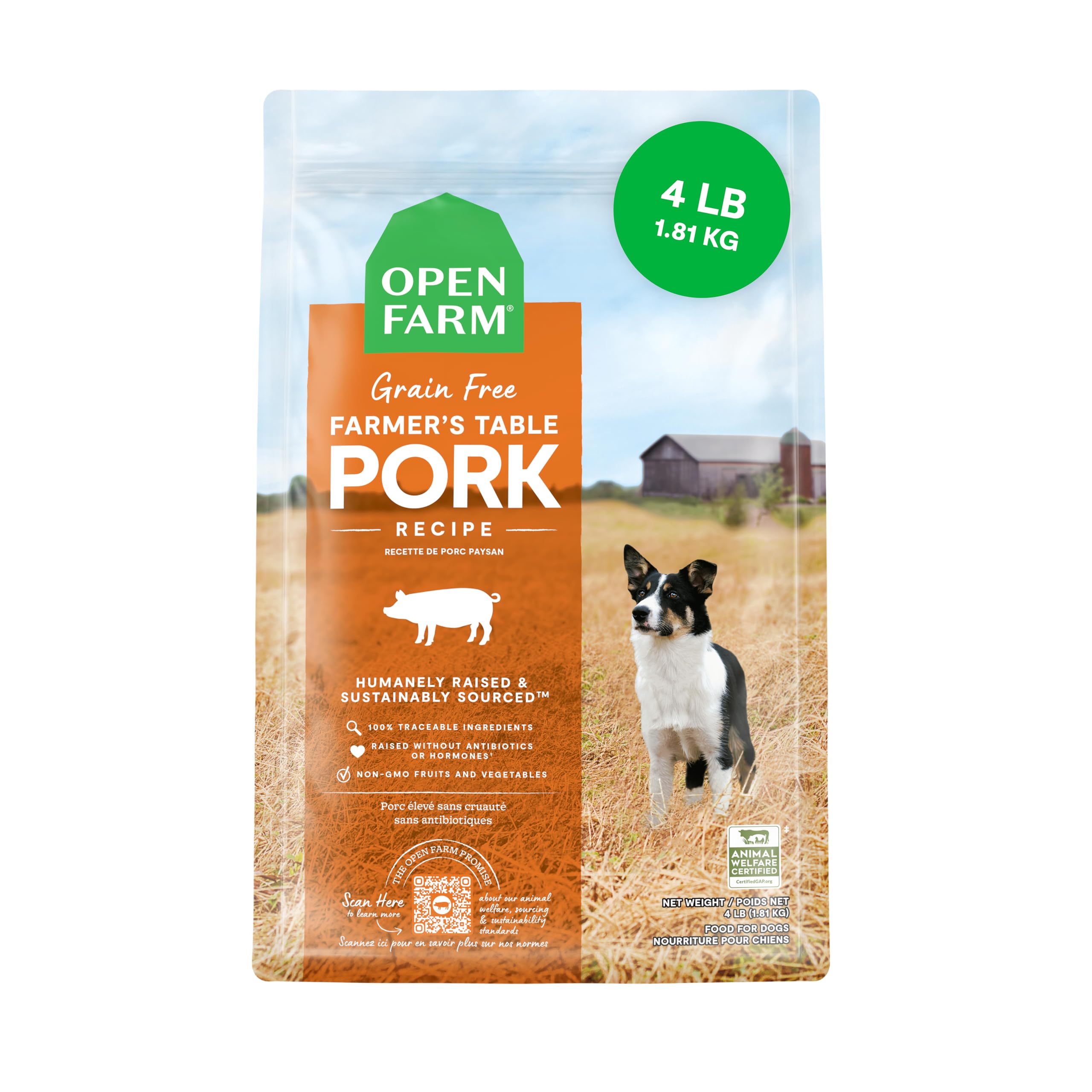 Open Farm, Grain-Free Dry Dog Food, Complete & Balanced Kibble, Sustainably & Ethically Sourced Ingredients, Non-GMO Veggies & S