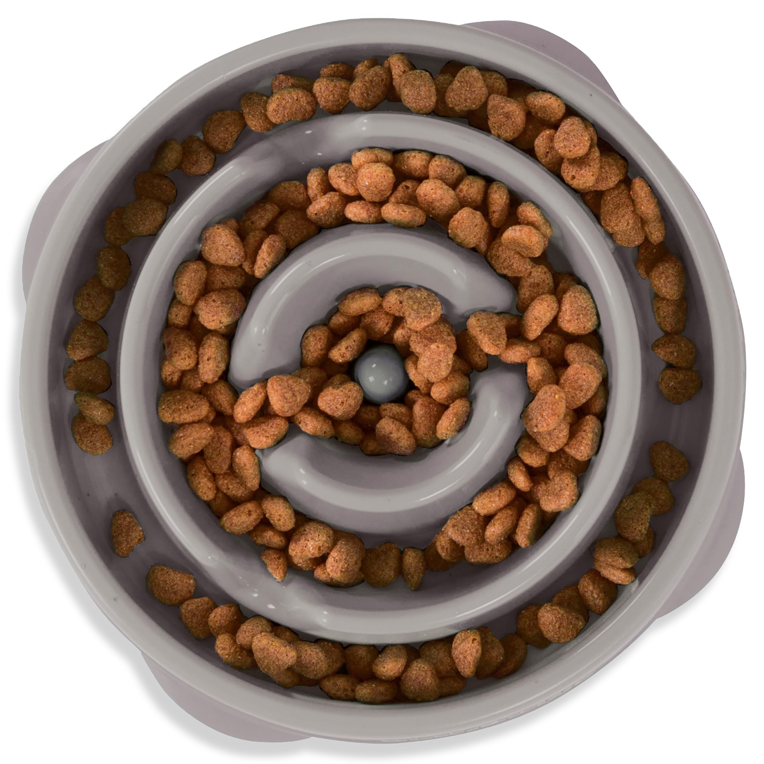 Outward Hound Medium Slow Feeder Bowl, Puzzle Maze for Fast Eaters, Small to Medium Dogs, Helps Prevent Bloat & Aid Digestion, H
