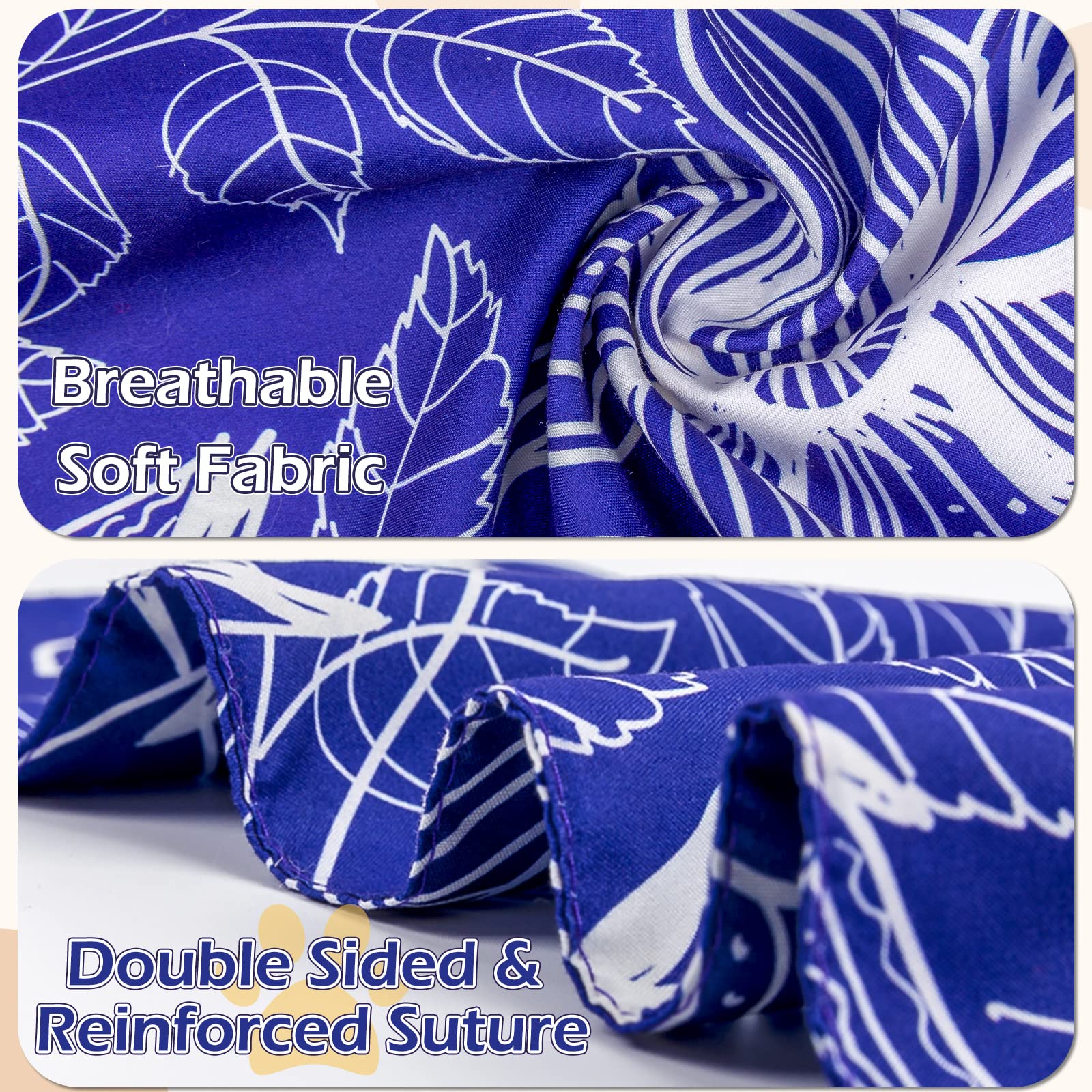 Charcy Dog Bandanas 4 Pack, Fall Dog Bandana For Holidays & Birthdays - Unique Triangle Design