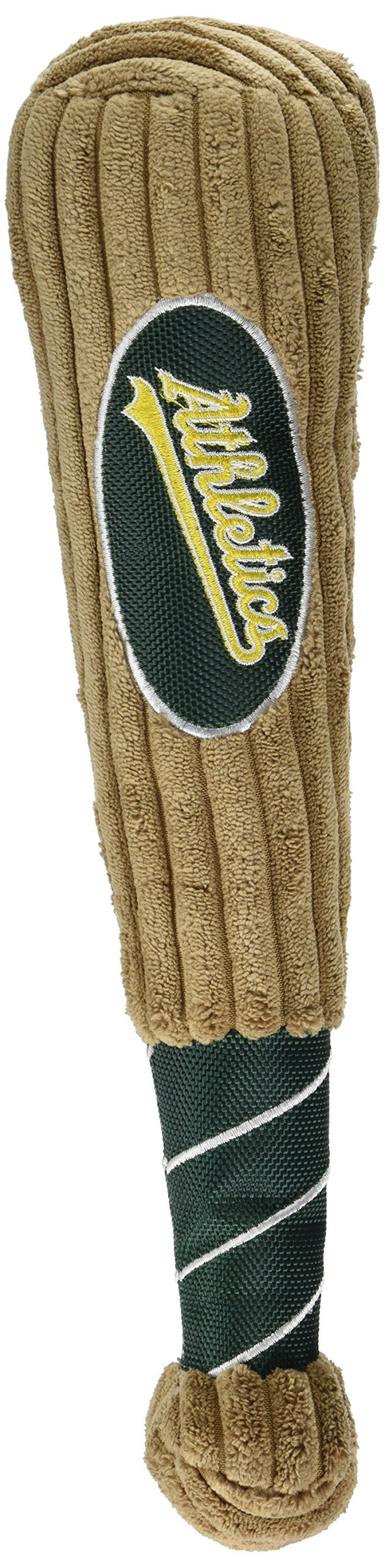 Mlb Oakland Athletics Baseball Bat Toy For Dogs & Cats. Soft Corduroy Plush Dog Toy With Inner Squeaker, Mlb Chew Toys For Dogs 