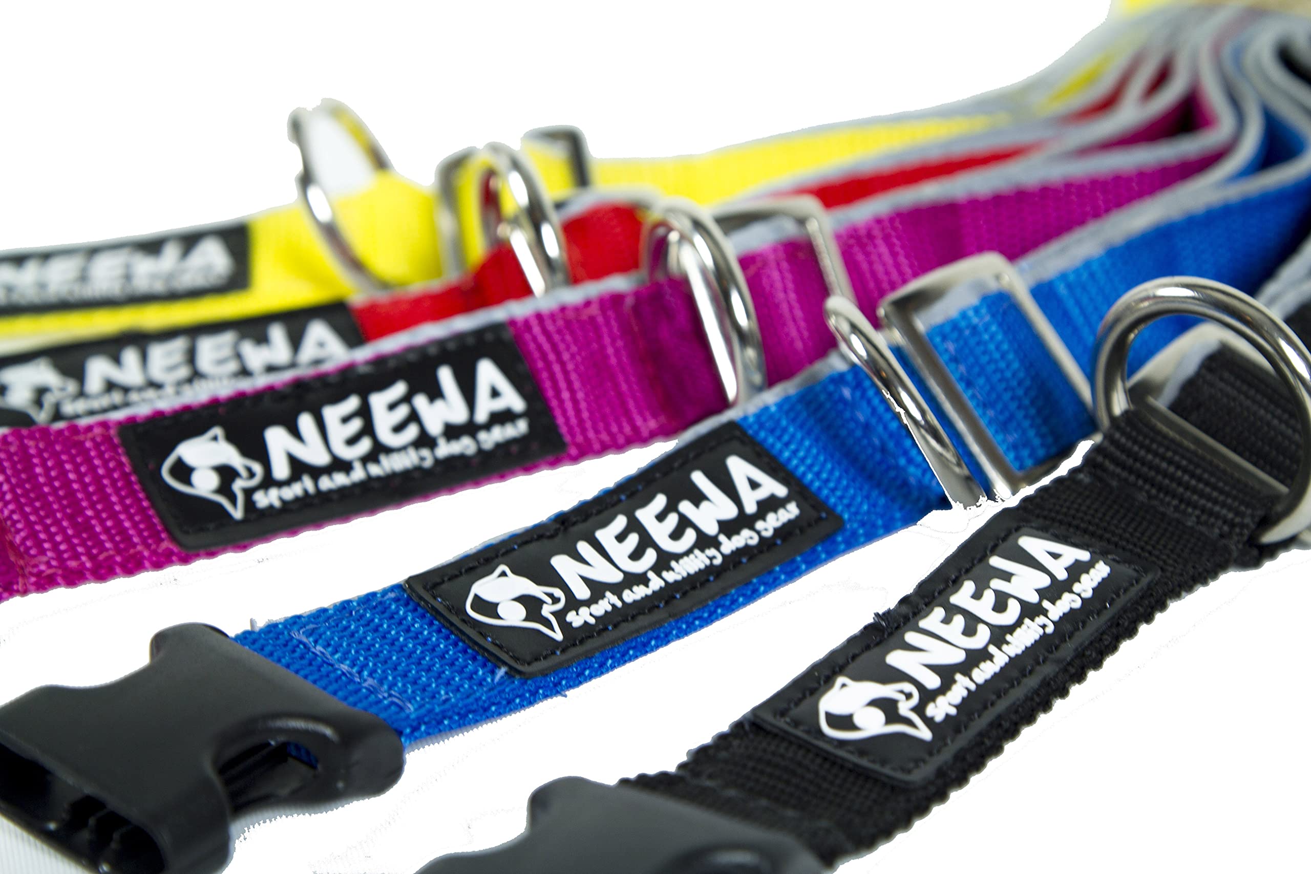 Neewa Easy Fit Dog Collar (One-Size-Fits-All, Red); Heavy Duty Material And Long Lasting Colors - Ideal For Small, Medium And La