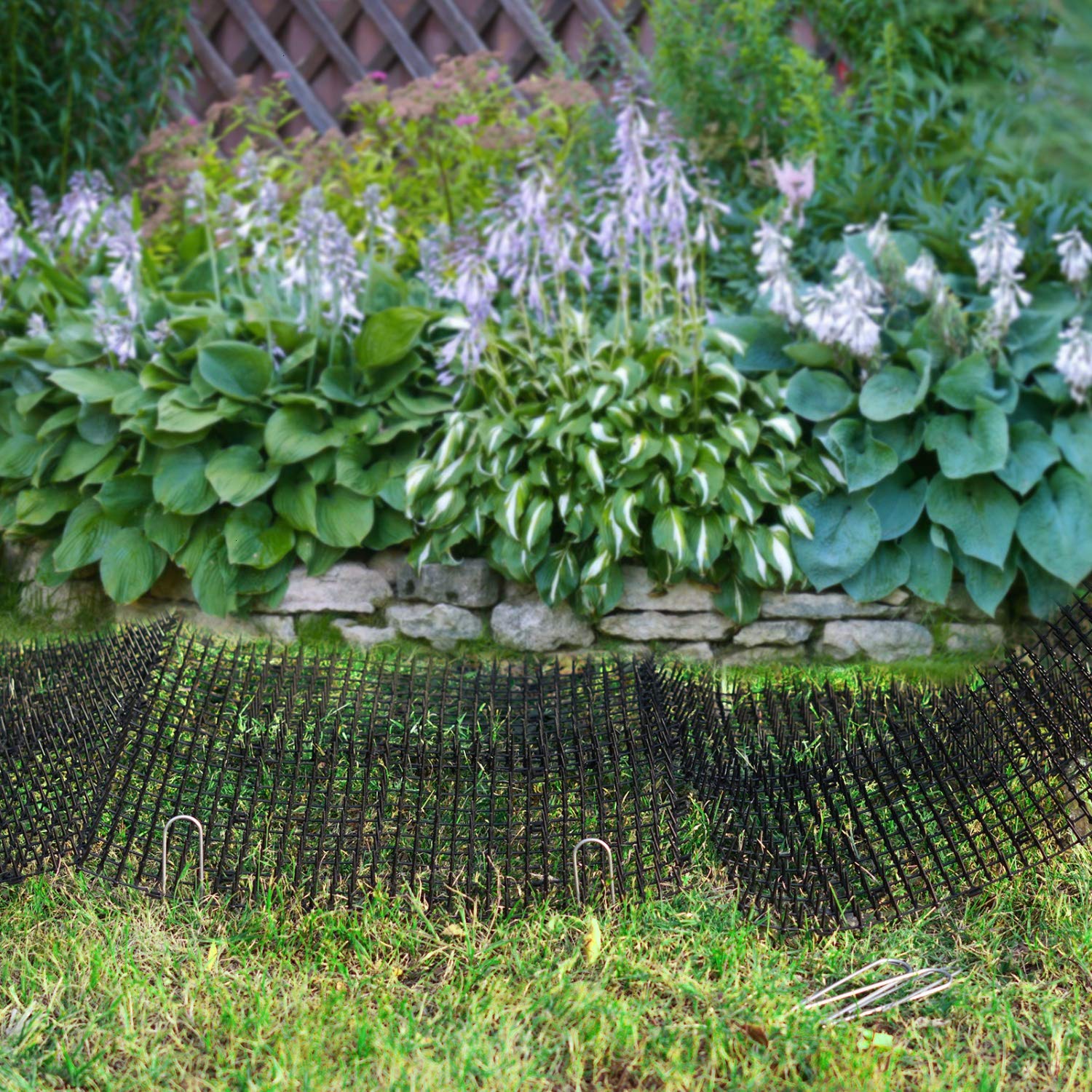 Pomeat Cat Scat Mat 15 PCS with Spikes, 16x12'', Plastic, Black, Cat Deterrent for Outdoor and Indoor Use, Model LCNEMIJDA1