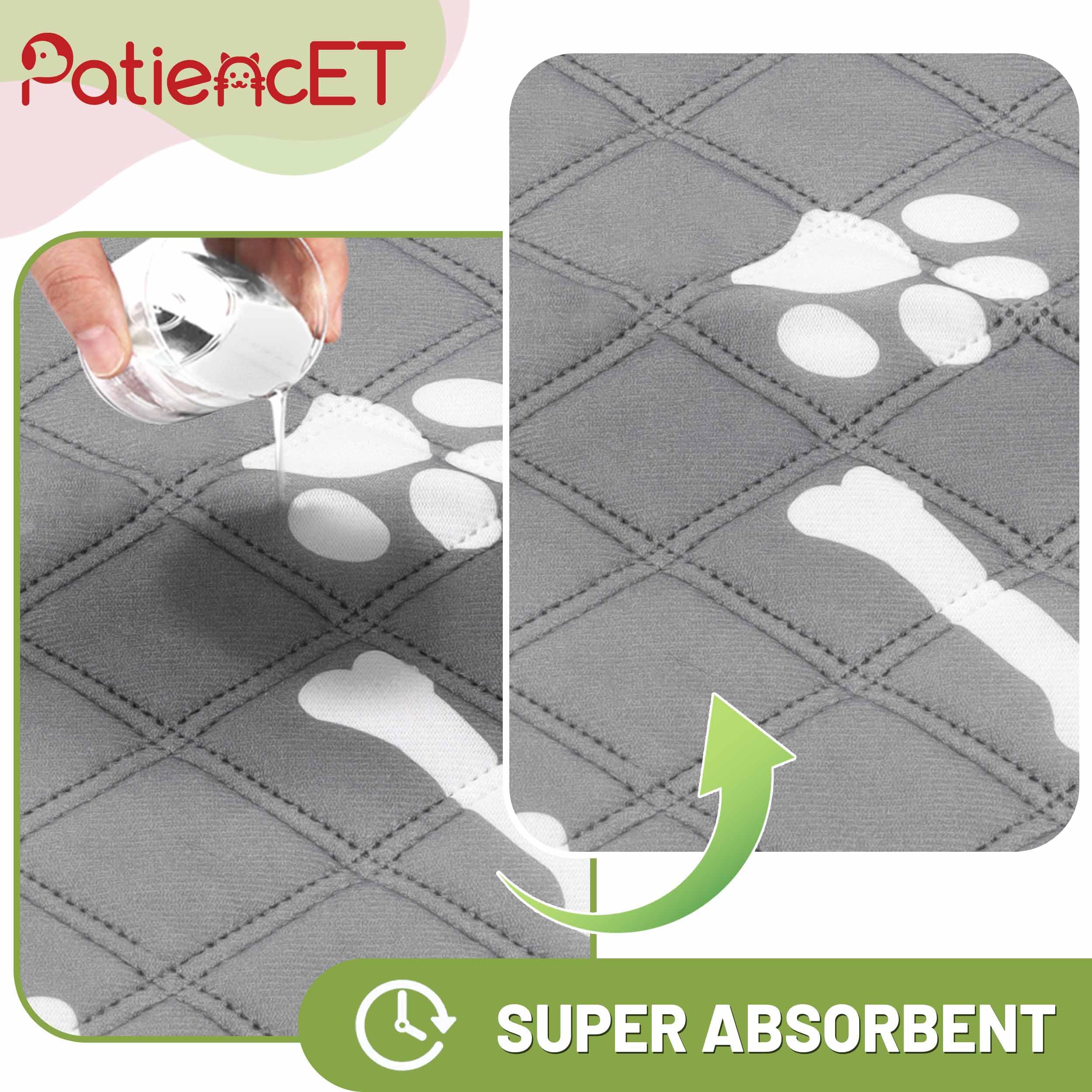 Patiencet Washable Pee Pads For Dogs, 48'' X 65'' Reusable Puppy Pads With Super Absorbent For Pet Training, Housebreaking And I