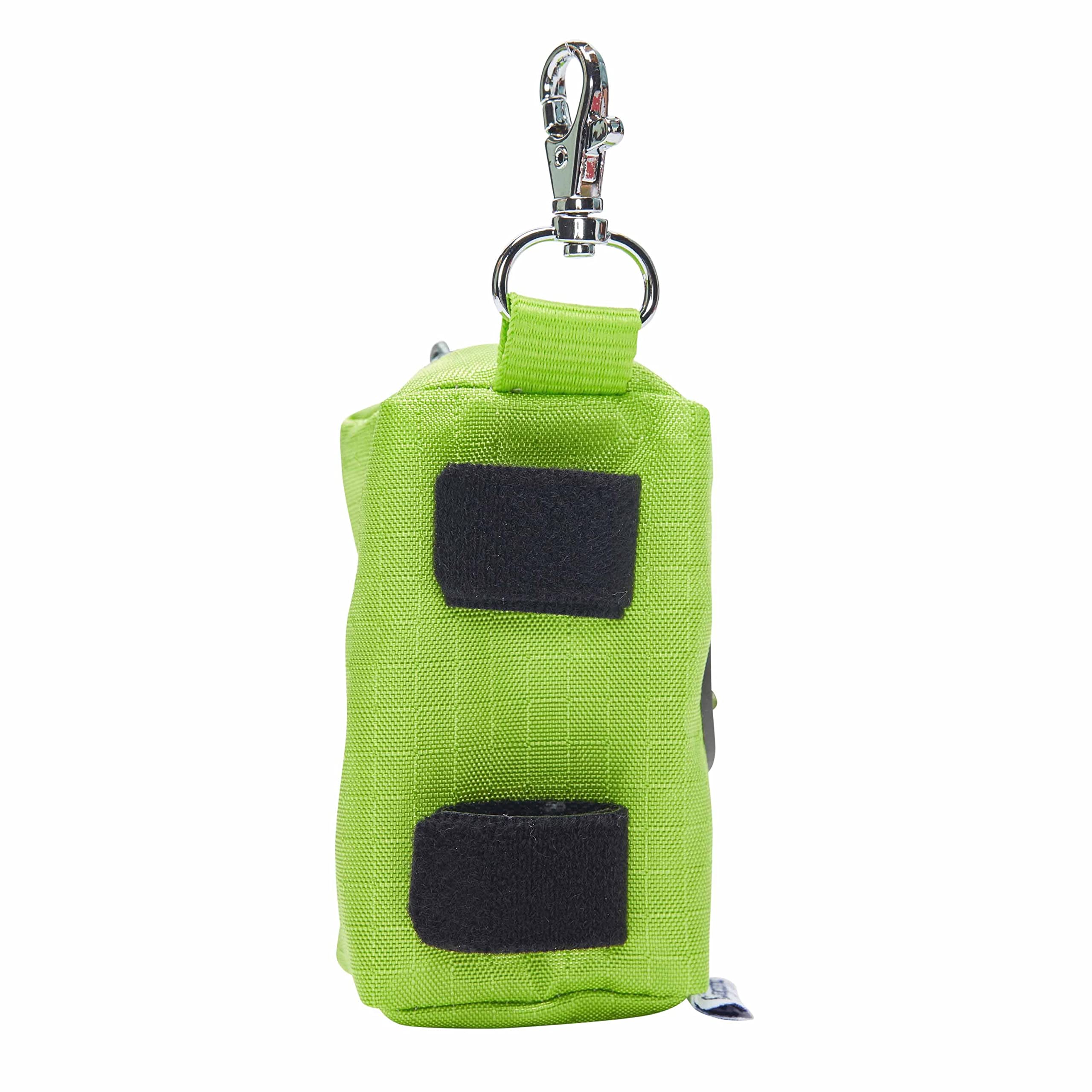 Blueberry Style Neon Green Dog Waste Bag Dispenser, Solid Color Trash Bag Dispenser with 2 Auto Locking Zipper, Dog Poop Bag Hol