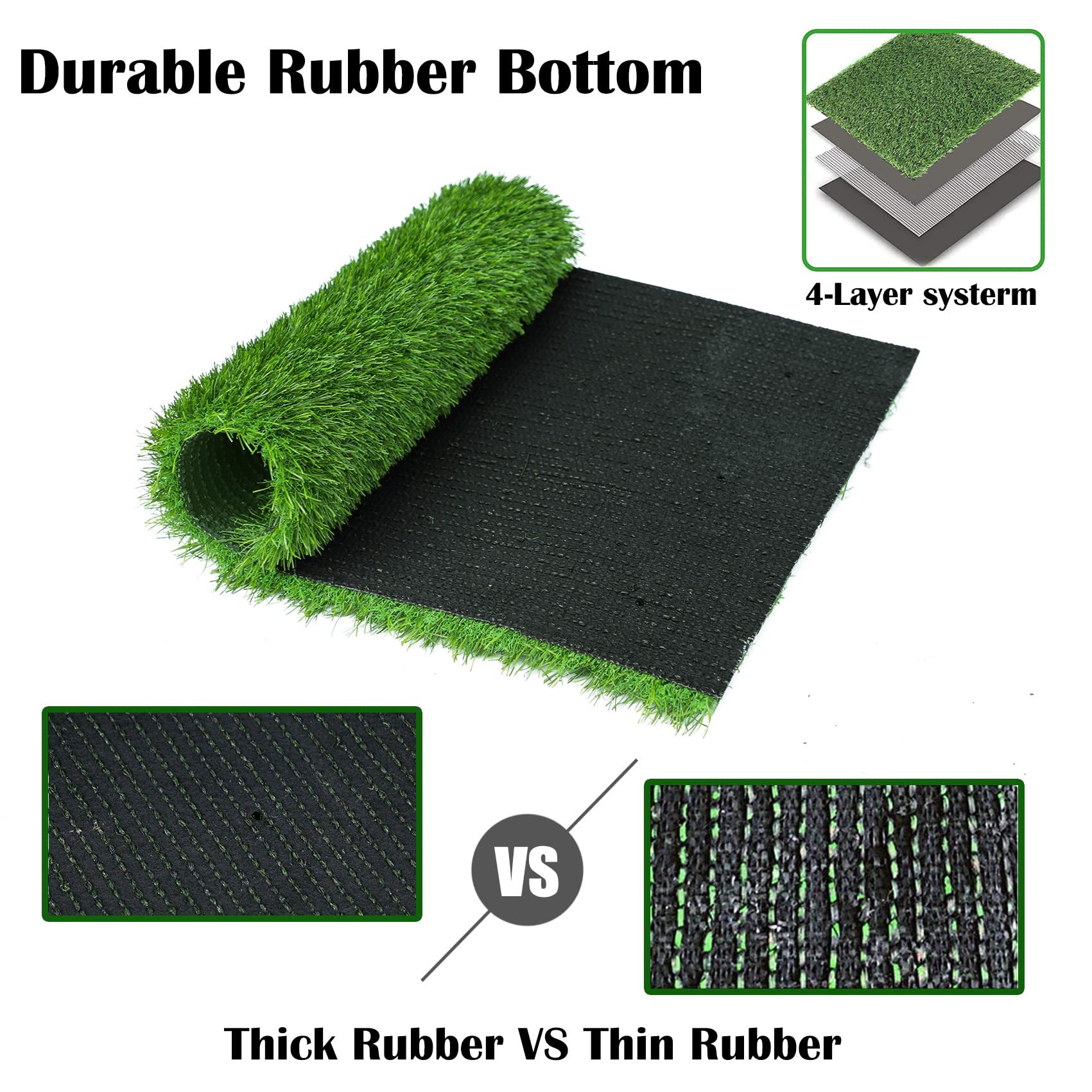 Globreen Artificial Grass For Dogs To Pee On, 39.4' X 31.5' Puppy Turf Potty Training Tray, Thick & High Drainage Pets Fake Grass