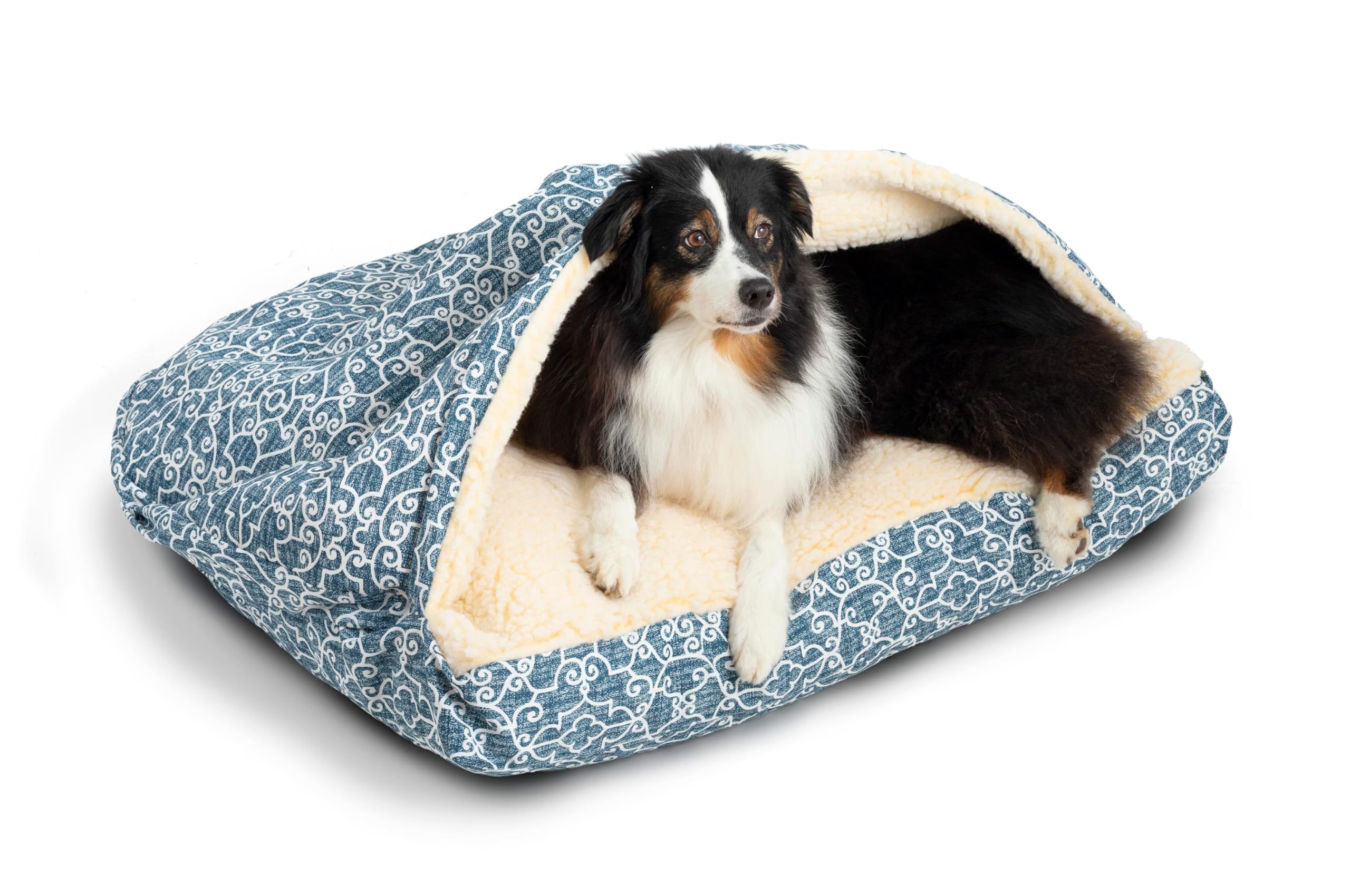 Snoozer Pet Products Luxury Rectangle Cozy Cave, Wag Collection, Medium, Ramey Oxford