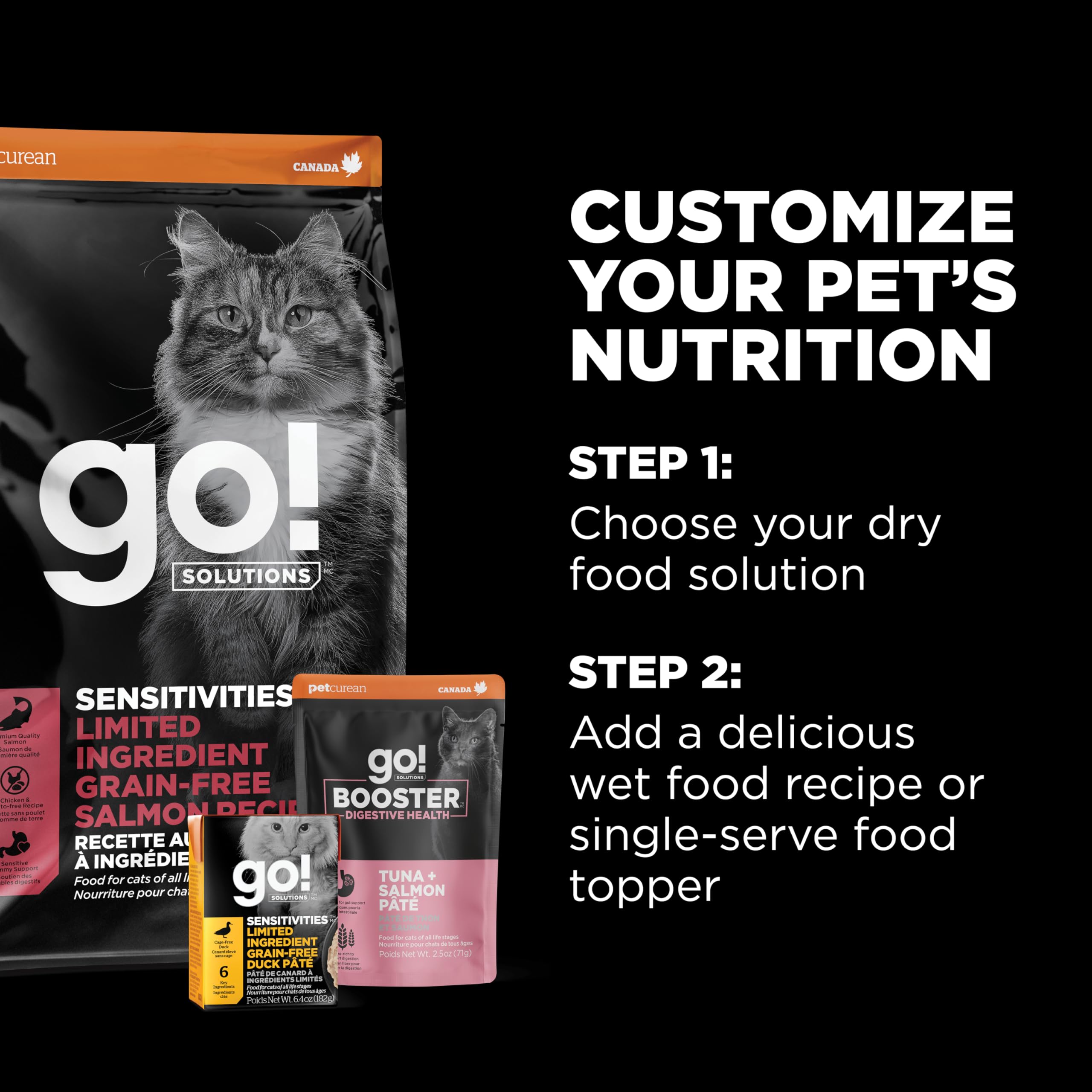 Go! Solutions Sensitivities Limited Ingredient, Grain-Free Dry Cat Food, Salmon Recipe for Sensitive Stomach, 6 lb Bag