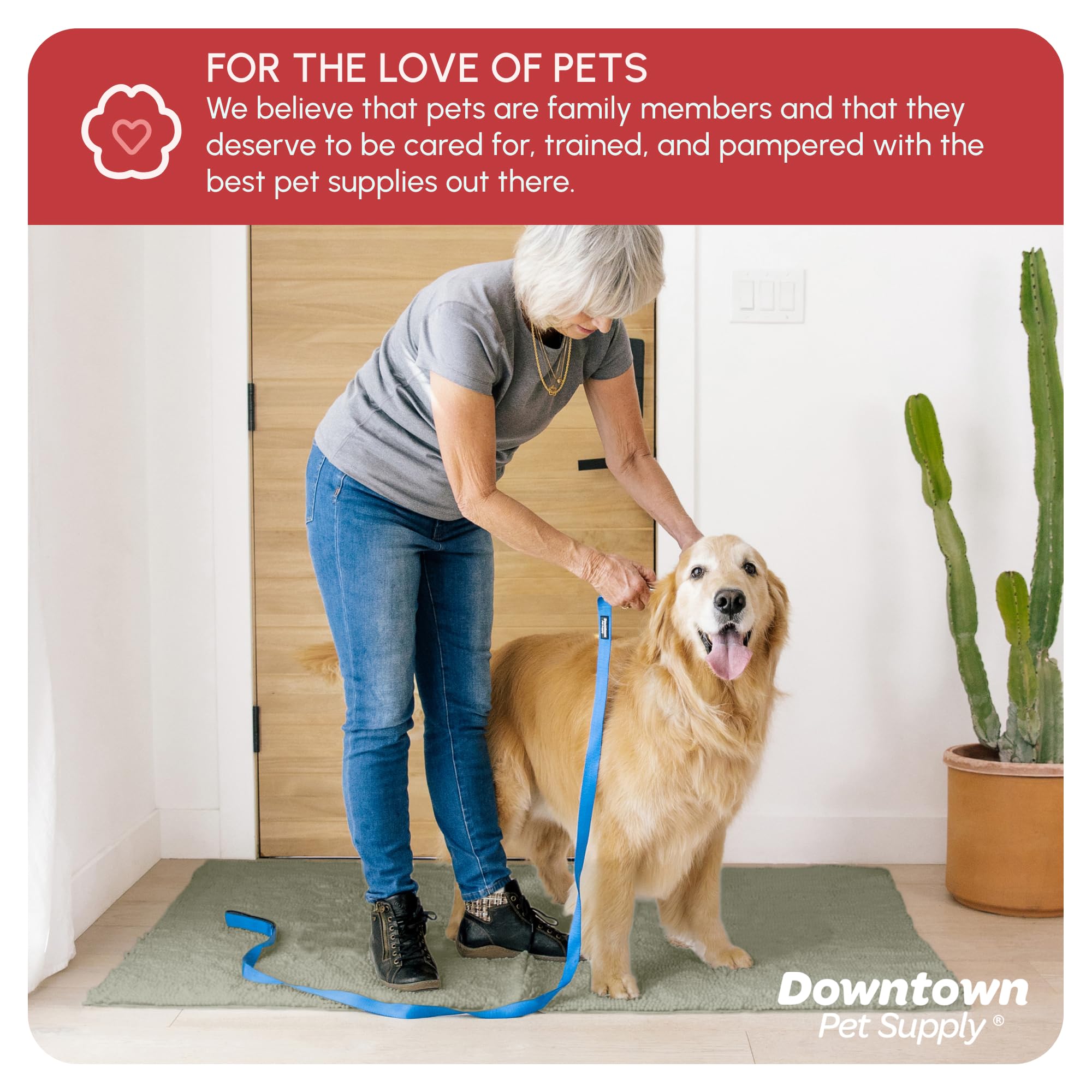 My Doggy Place Microfiber Dog Mat for Muddy Paws, 60 x 36 Light Grey - Non-Slip, Absorbent and Quick-Drying Dog Paw Cleaning Mat