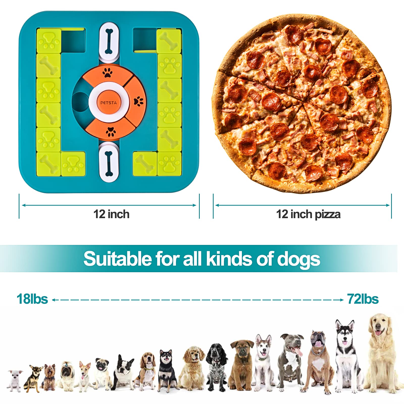 Dog Puzzle Toys, Treat Dispensing Dog Enrichment Toys For Iq Training And Brain Stimulation, Interactive Mentally Stimulating To