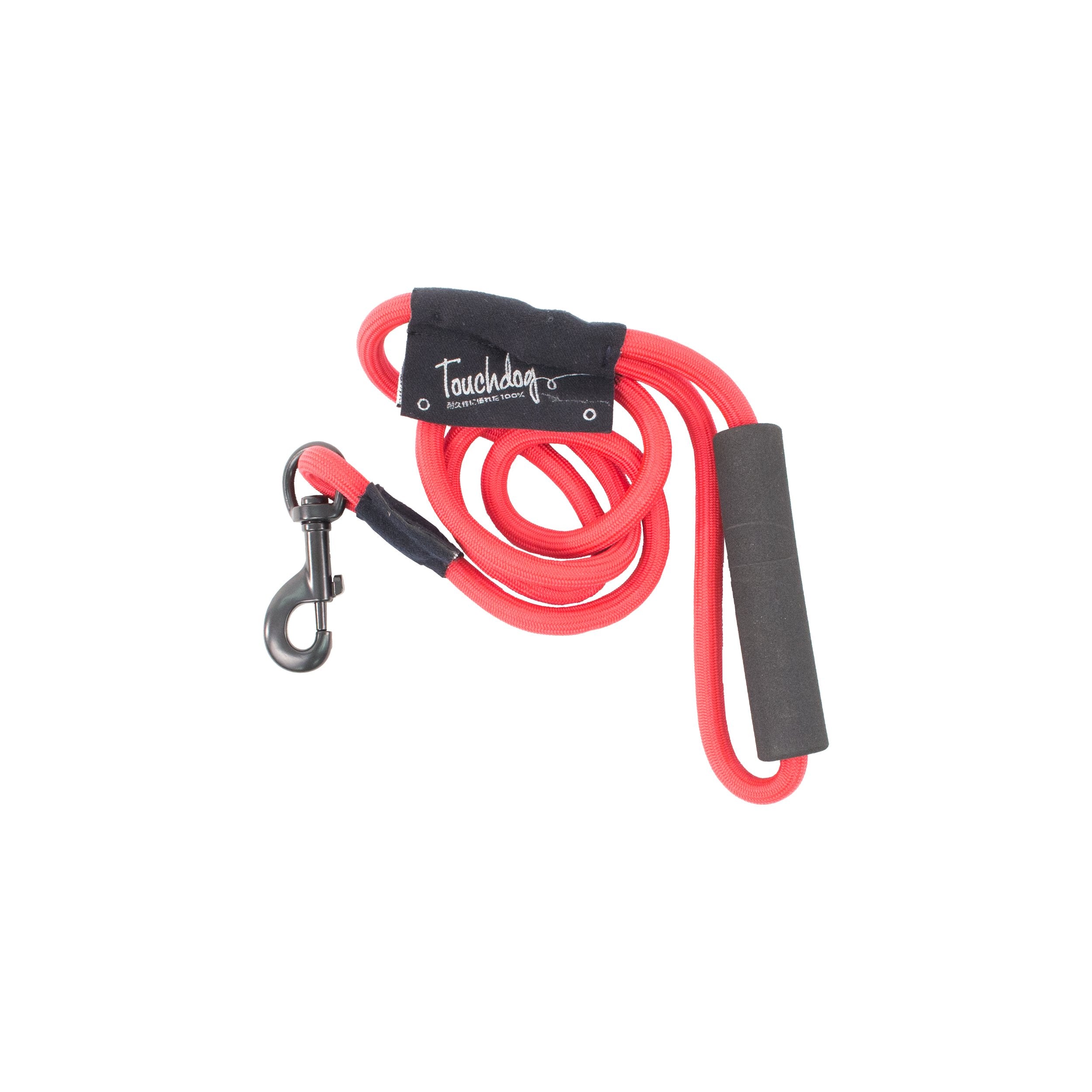 TOUCHDOG 'Reflective-Max' 2-in-1 Premium Performance Adjustable Pet Dog Harness and Leash Combination, Medium, Dark Red, Charcoa