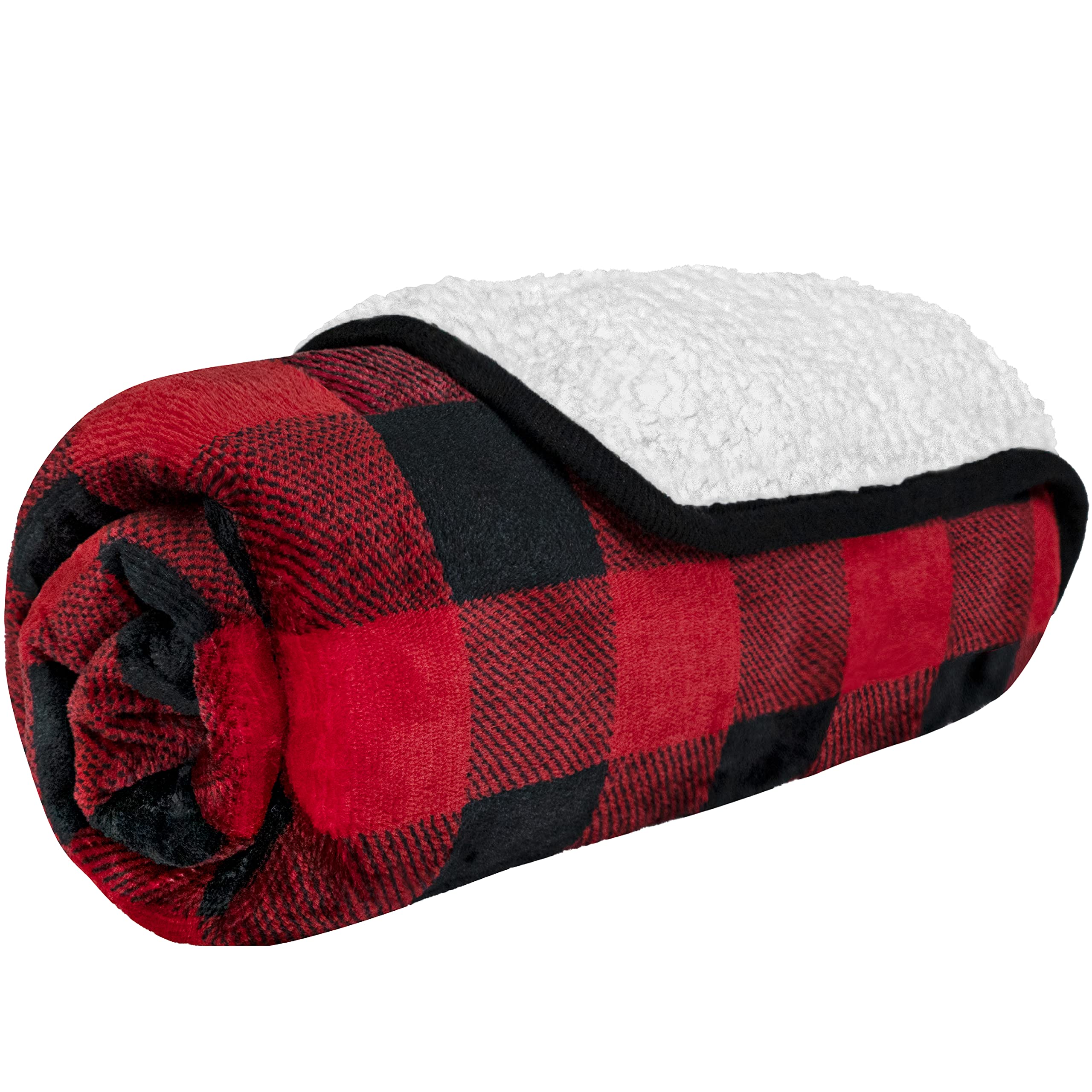 Petami Waterproof Dog Blanket For Small Medium Dogs, Pee Proof Pet Blanket Sherpa Fleece Couch Cover, Reversible Cat Throw Bed Sofa Protector, Soft Plush Washable Pad (Small 24X32, Check Red)