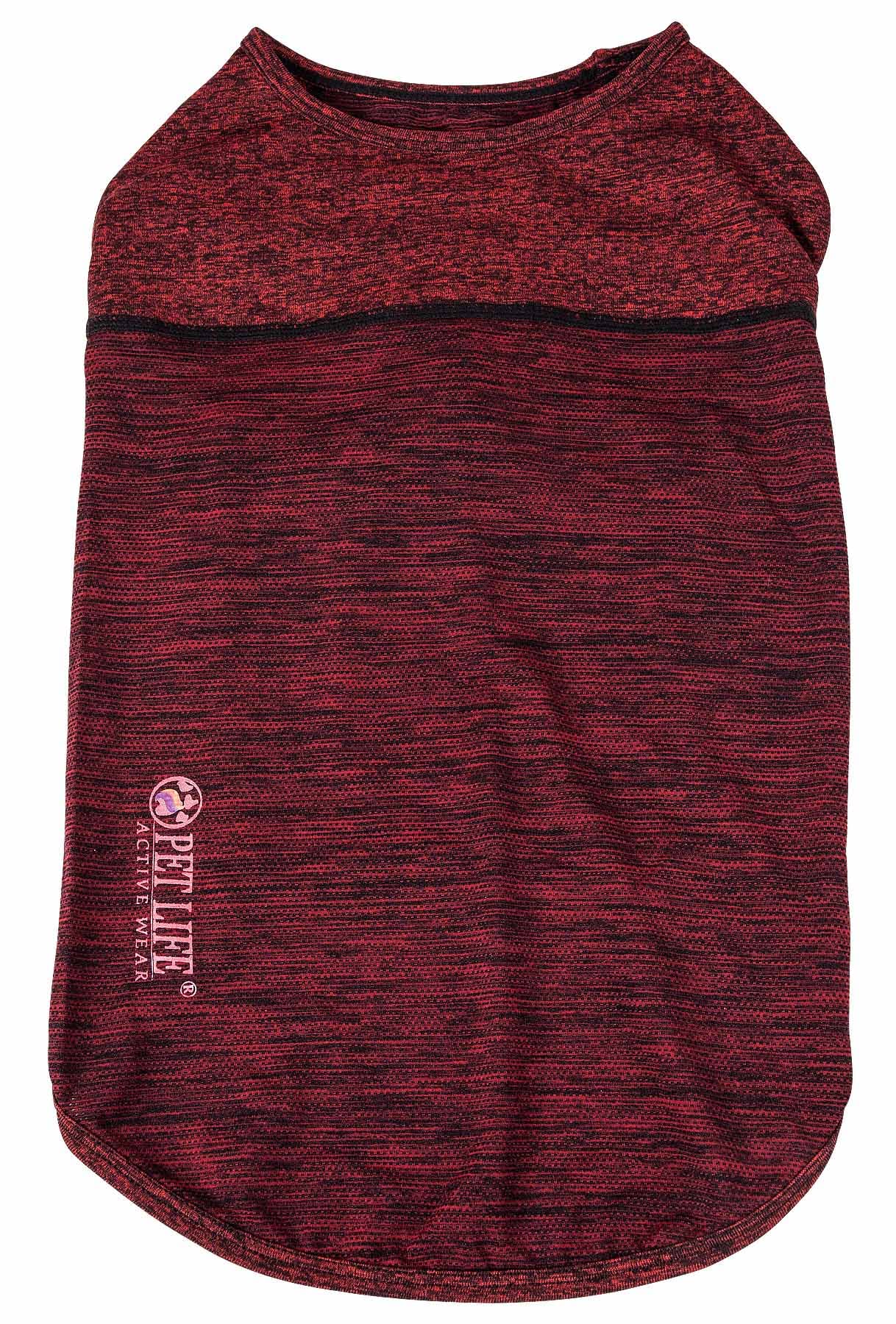 Pet Life Active 'Aero-Pawlse' Heathered Quick-Dry And 4-Way Stretch-Performance Dog Tank Top T-Shirt(D0102H7Lt3V.)