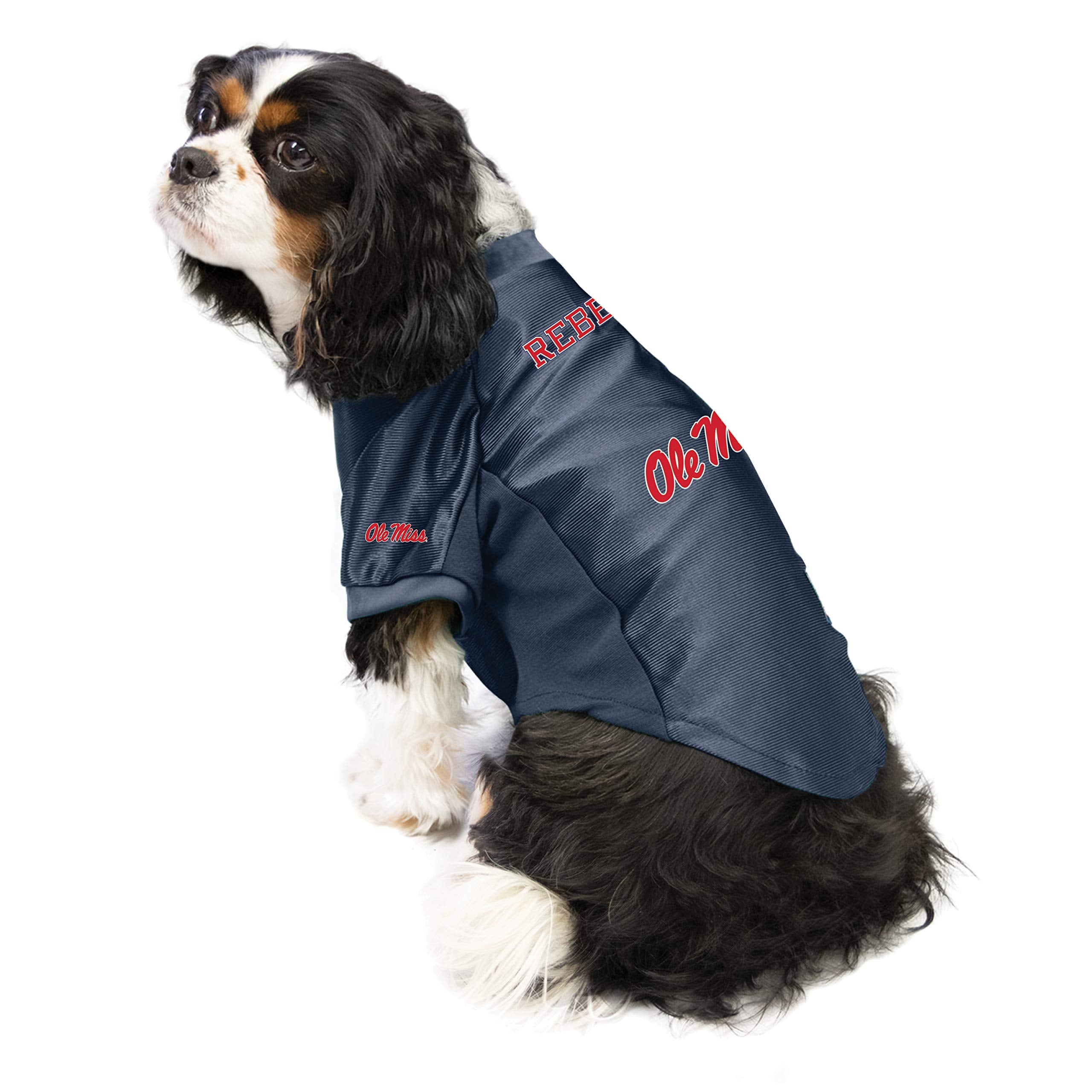 Mississippi Rebels Pet Jersey Stretch Size M - Special Order