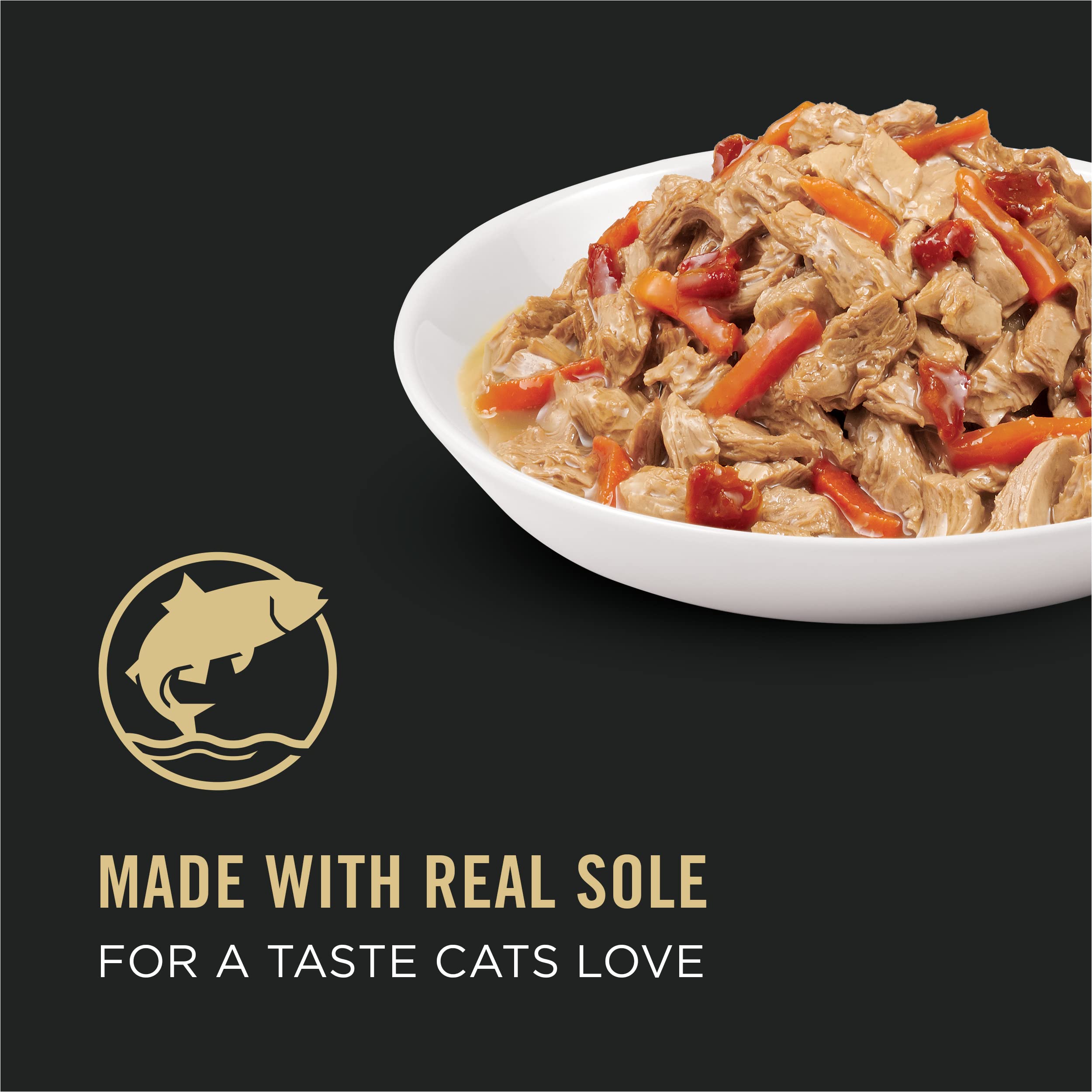 Purina Pro Plan Gravy, Pate, High Protein Wet Cat Food, COMPLETE ESSENTIALS Sole & Vegetable Entree in Sauce - (Pack of 24) 3 Oz