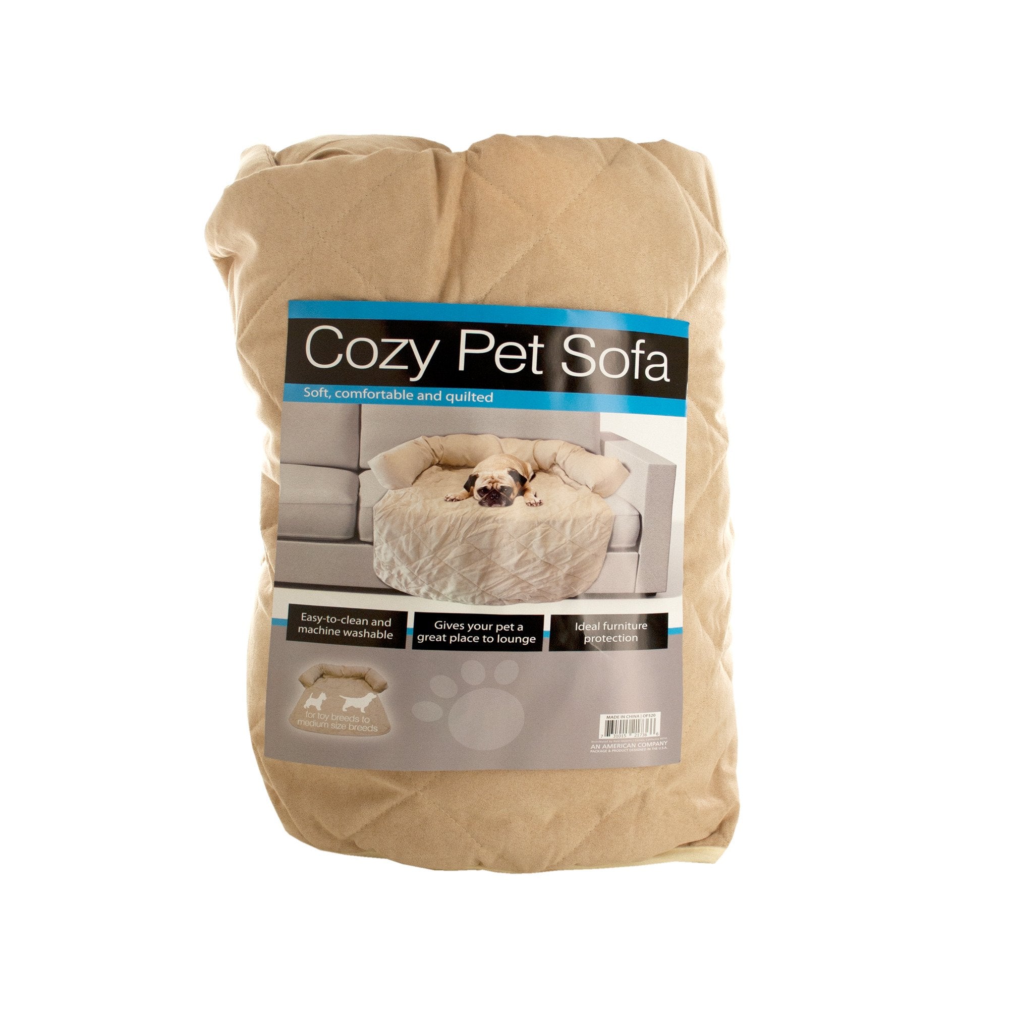 Kole Imports Quilted Cozy Pet Sofa Cover