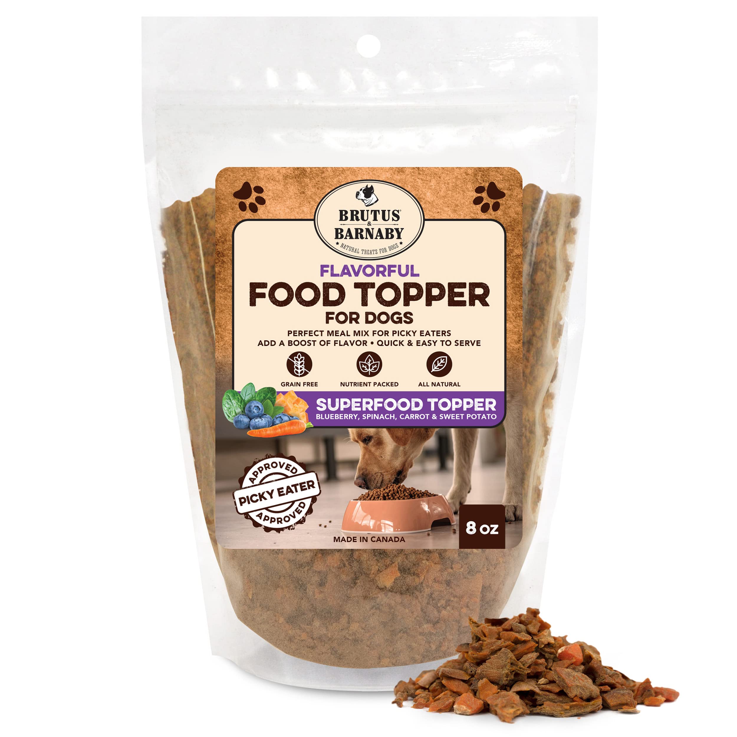 Dog Food Topper - Super Foods - Enhance Your Dogs Meal with This Healthy Vegan Flavor Packed Mix - Sprinkle On Dog Food Flavorin
