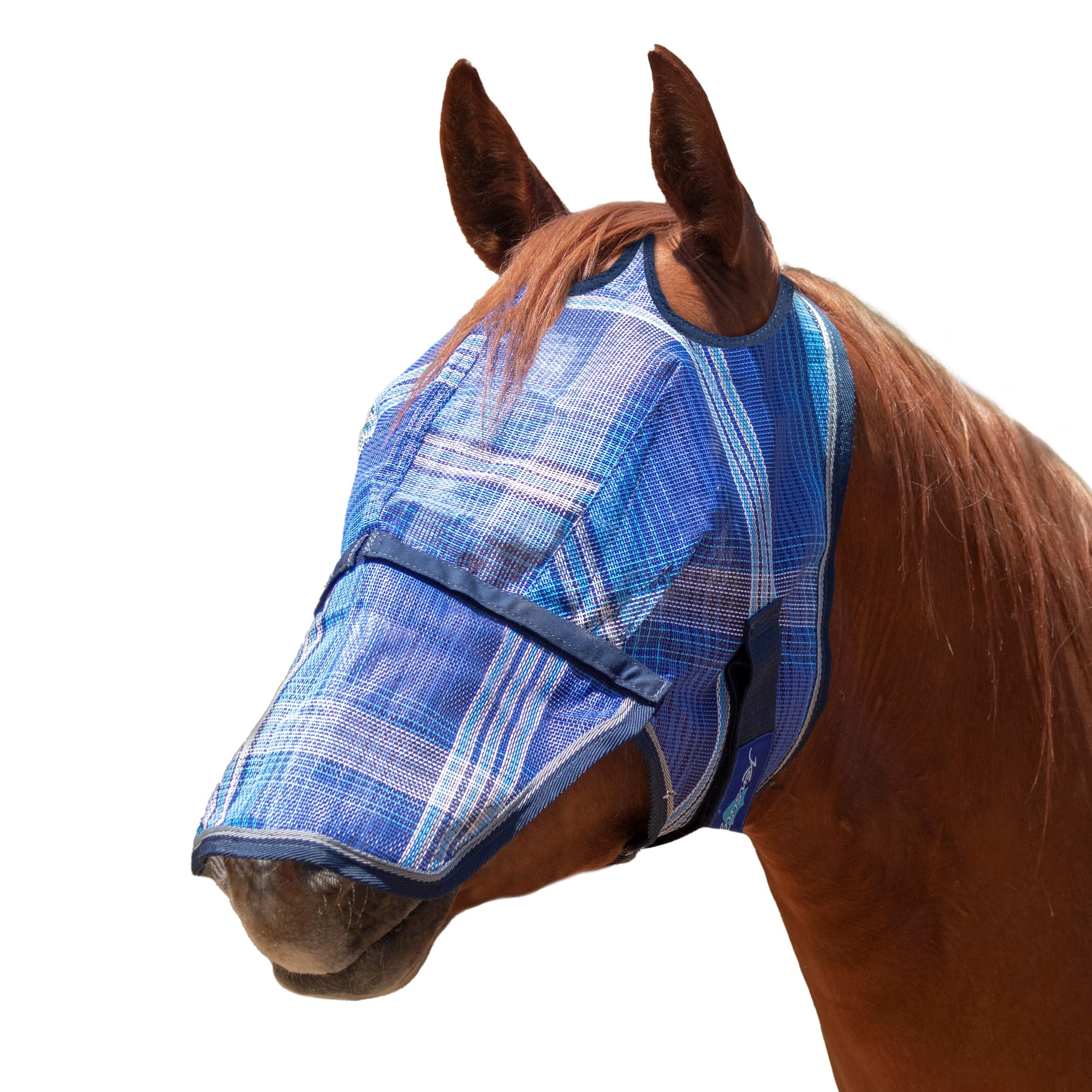 Kensington Fly Mask w/Web & Nose Size: Medium Color: 181-Kentucky Blue