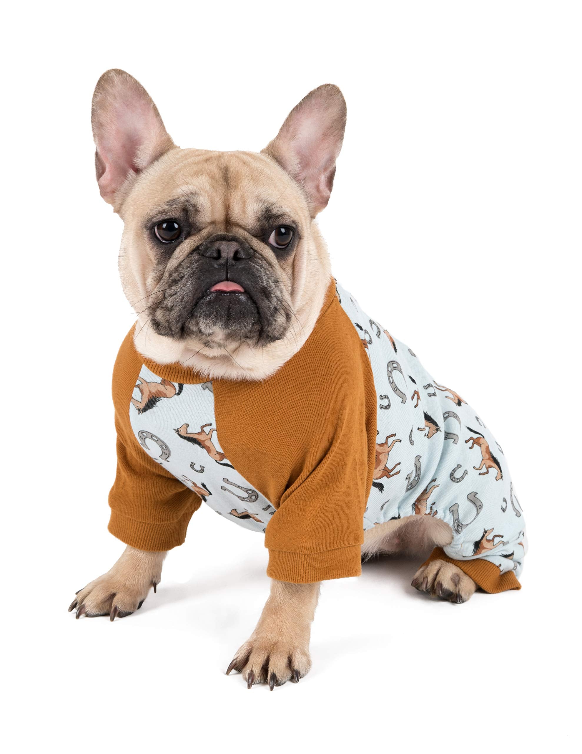 Leveret Matching Dog Pajamas Christmas Pjs 100% Cotton Horse Blue Size X-Small