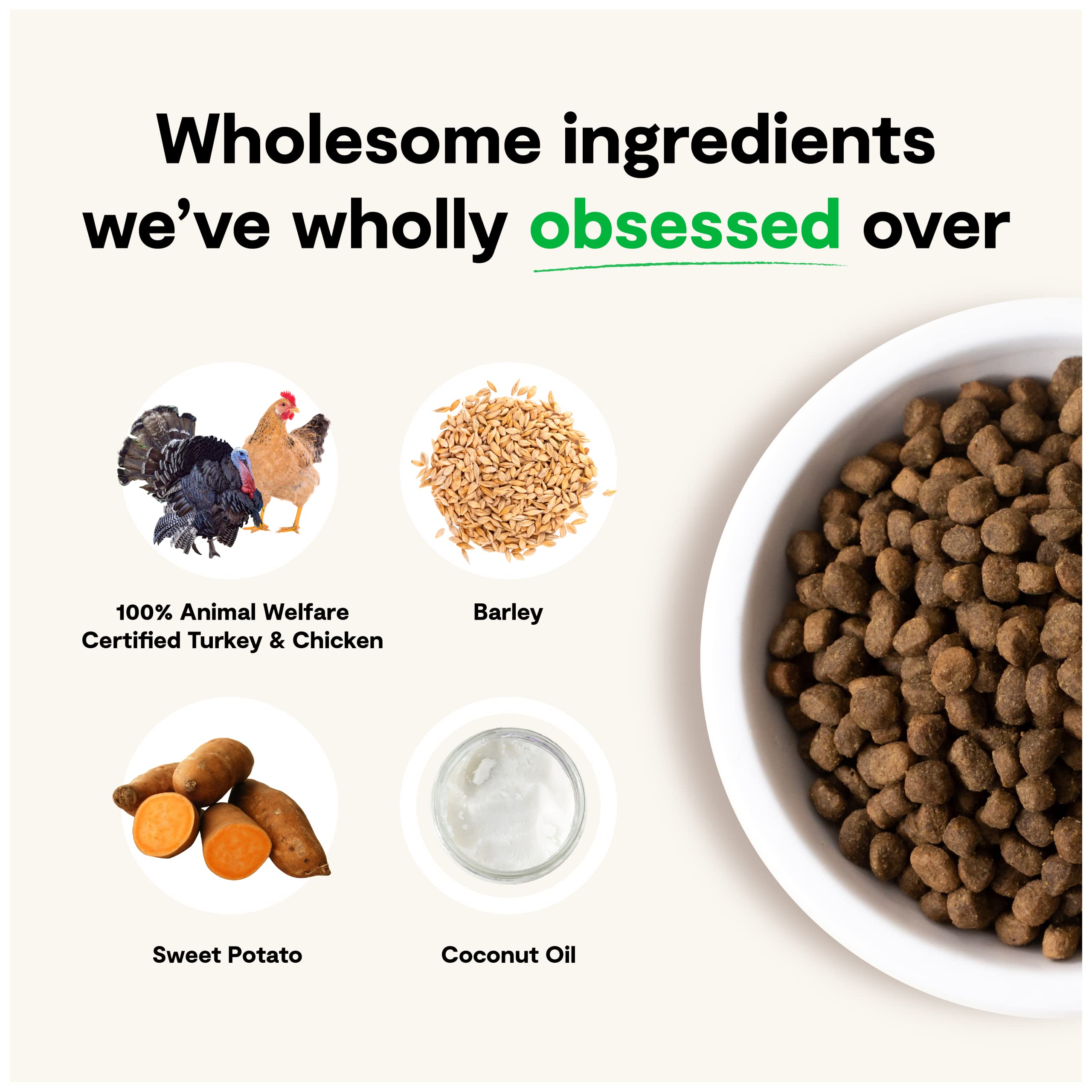 Open Farm, Ancient Grains Dry Dog Food For Small Breeds, Protein-Rich & Nutrient Dense, 90% Animal Protein With Non-GMO Fruits,